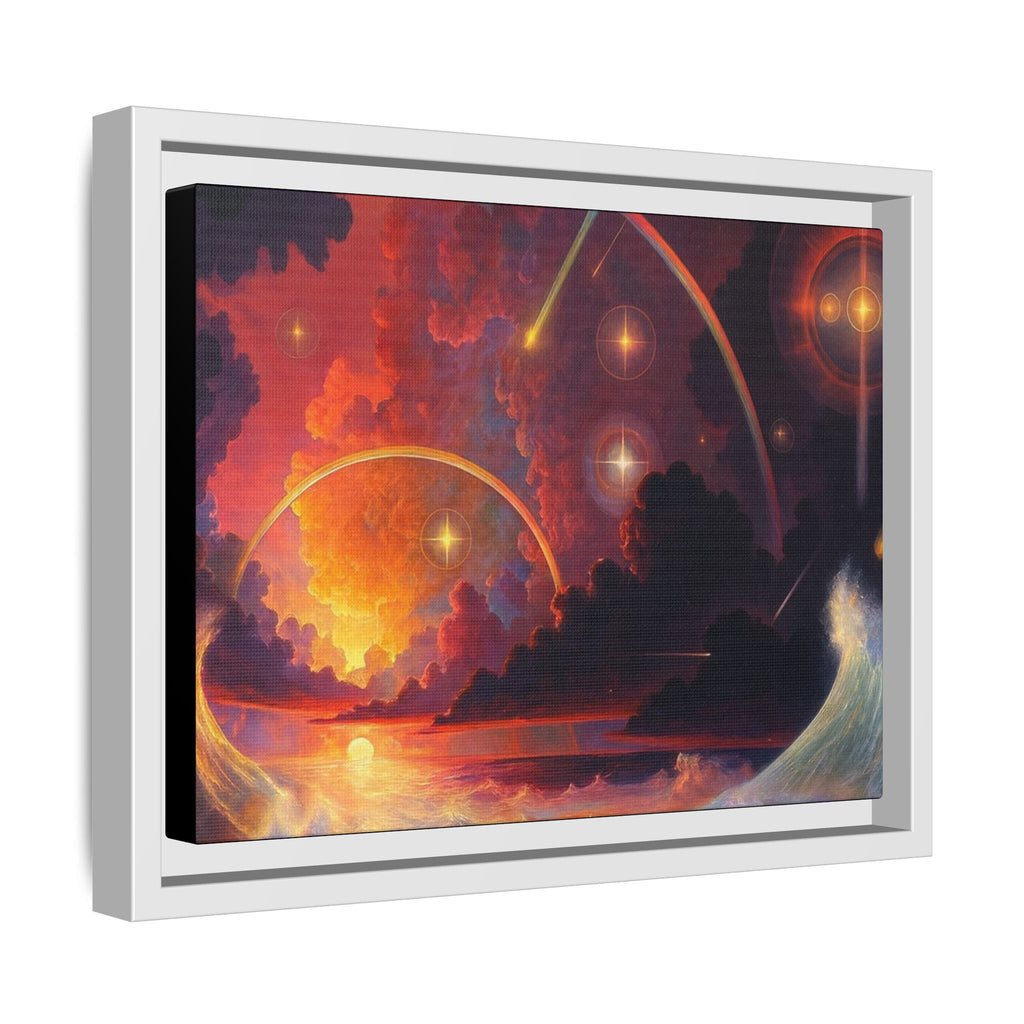 "Celestial Tides" – Framed Canvas Print