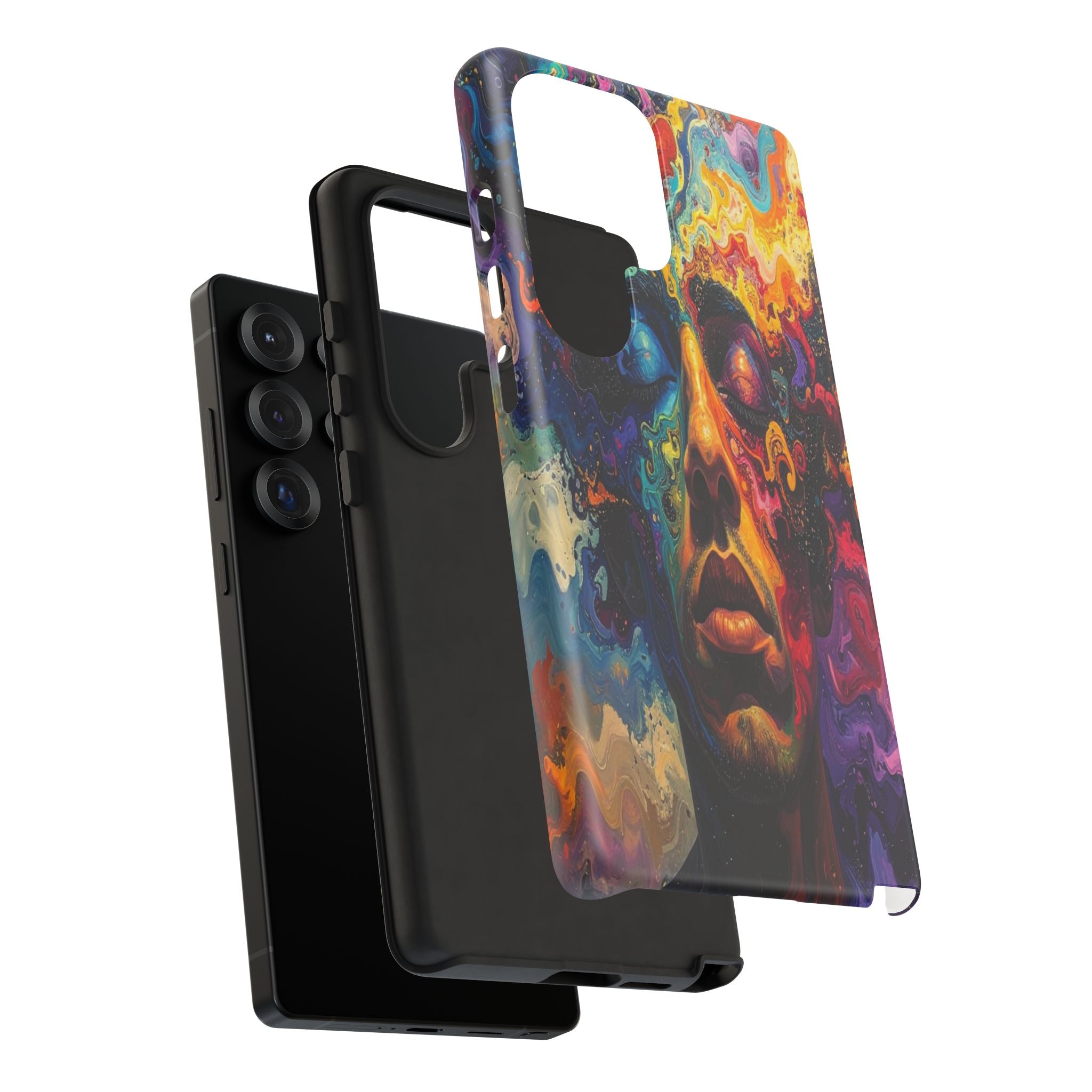 Psyche Unbound: Chromatic Consciousness, Digital Portrait Exploration - L’Art Suprême Phone Case