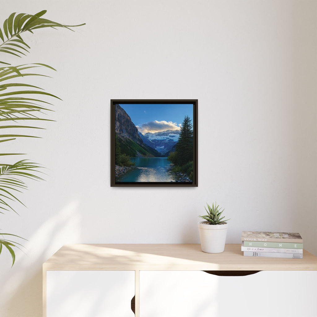 "Glacial Serenity" – Framed Canvas Print