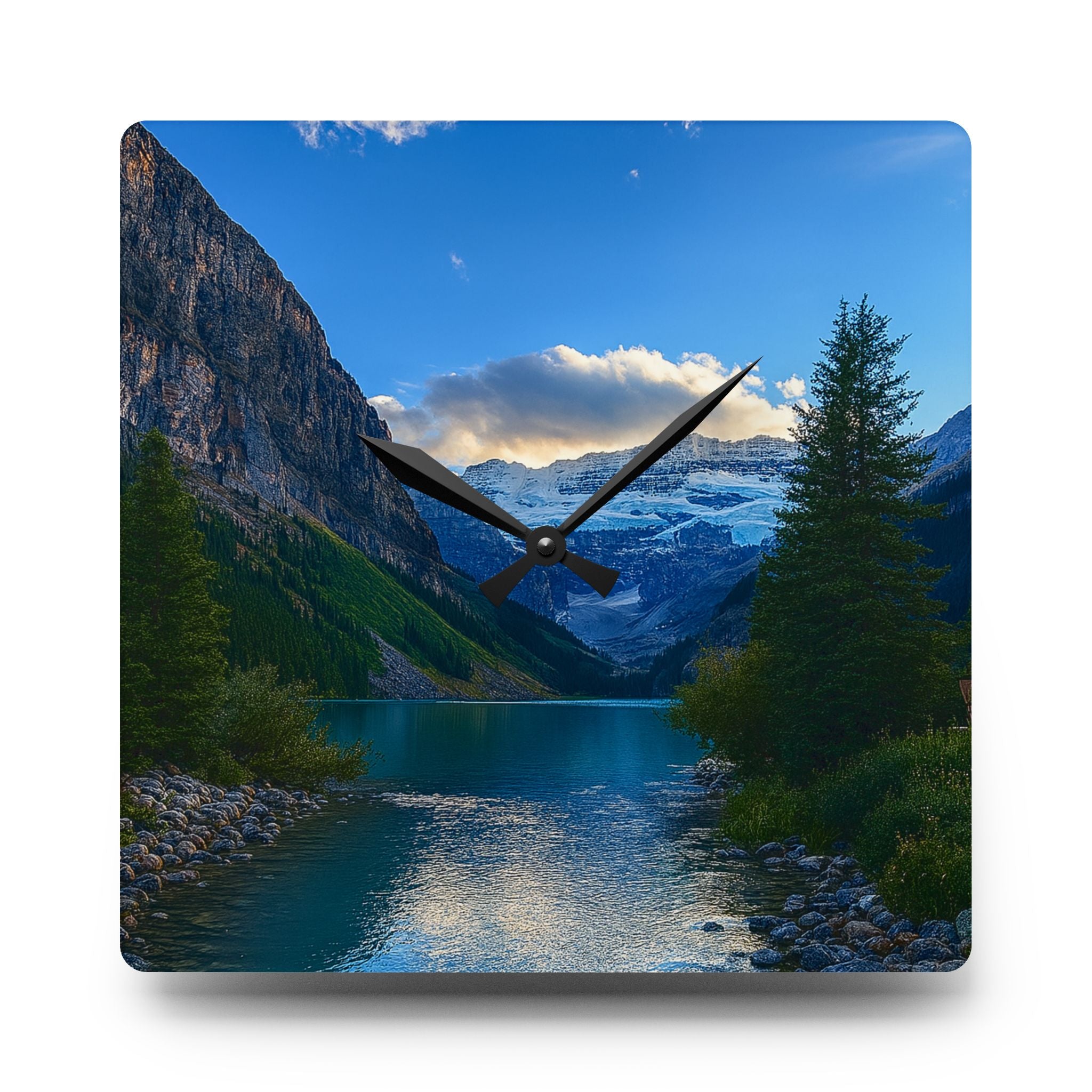 "Glacial Serenity" – Acrylic Wall Clock