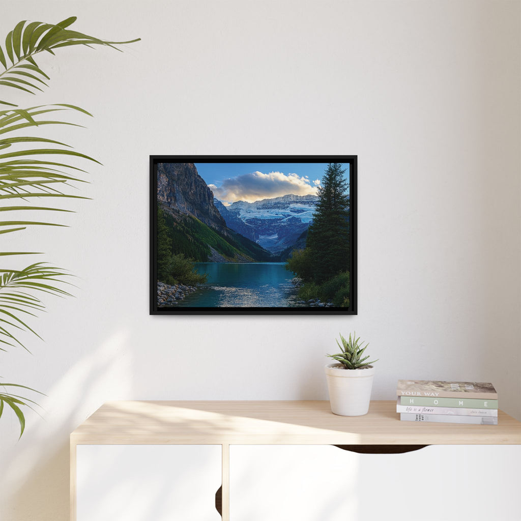 "Glacial Serenity" – Framed Canvas Print