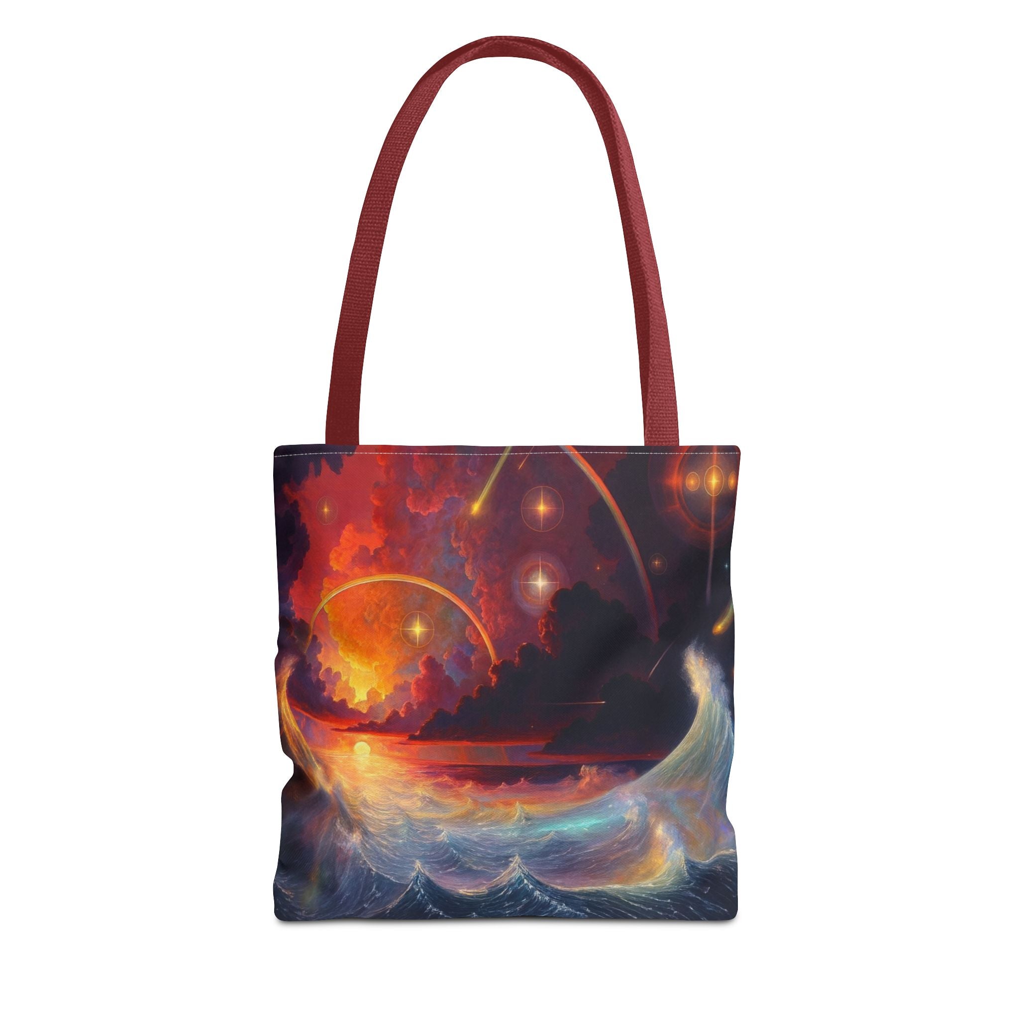 “Celestial Tides” – Cosmic Chaos x Ocean Calm Tote