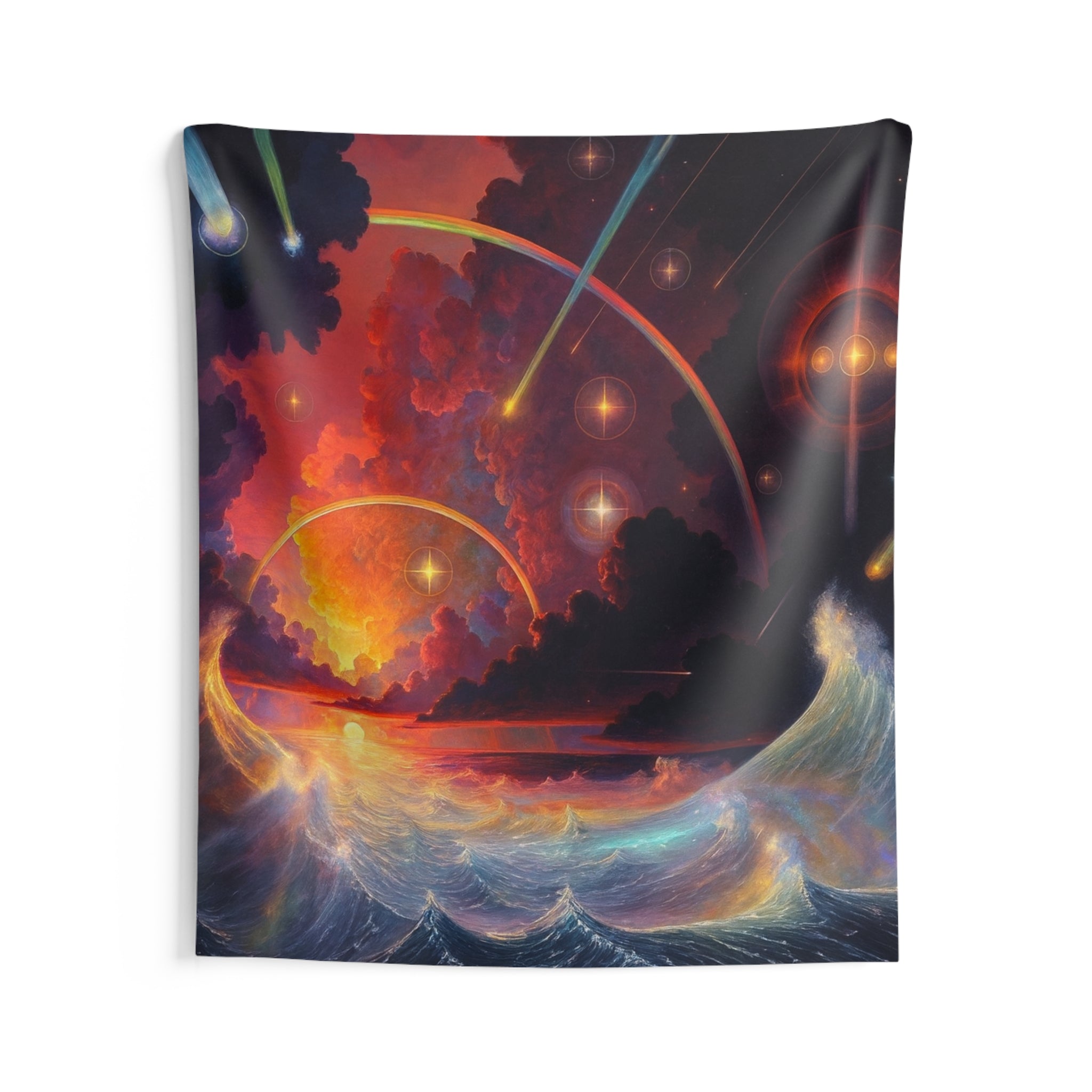 "Celestial Tides" – Cosmic Wall Tapestry
