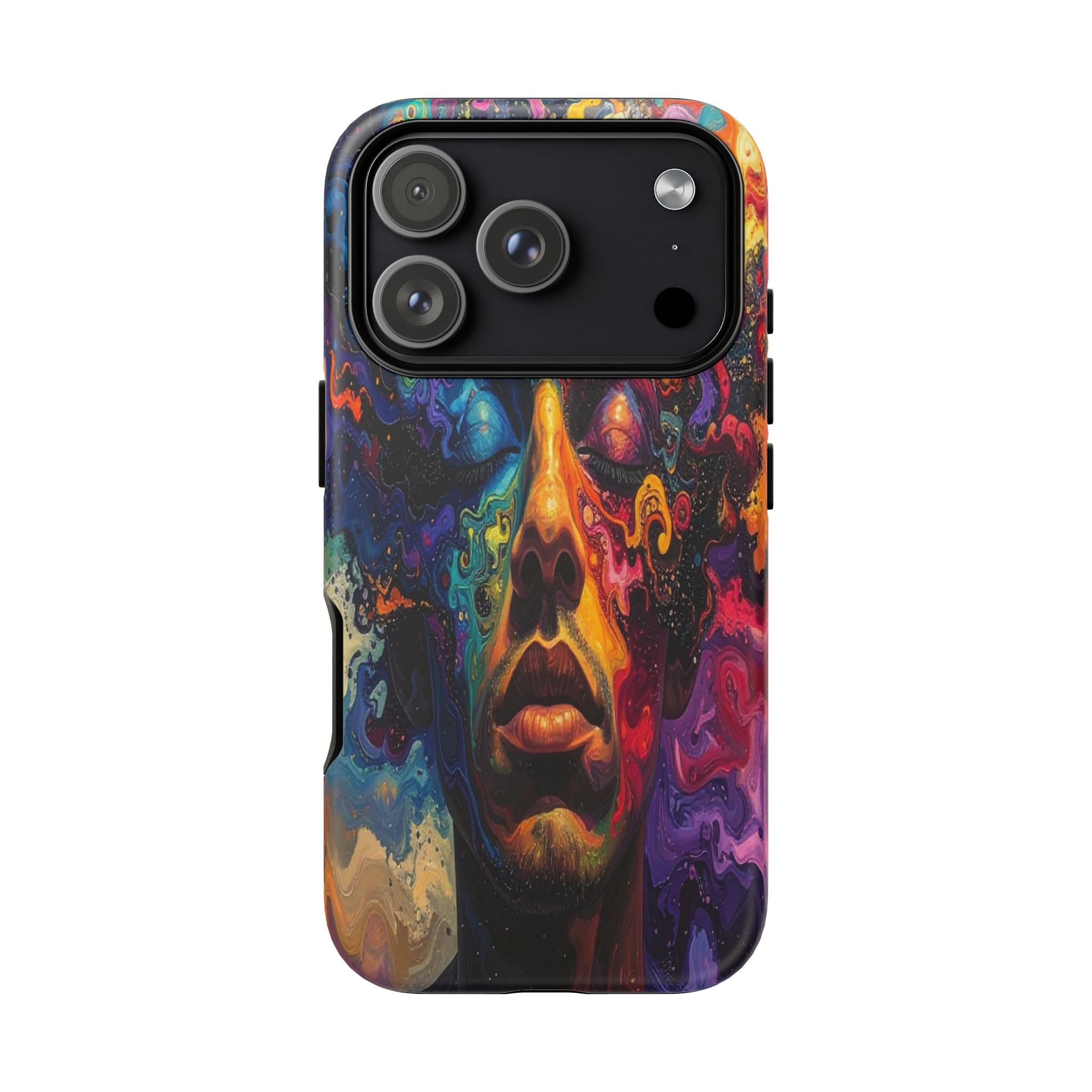 Psyche Unbound: Chromatic Consciousness, Digital Portrait Exploration - L’Art Suprême Phone Case