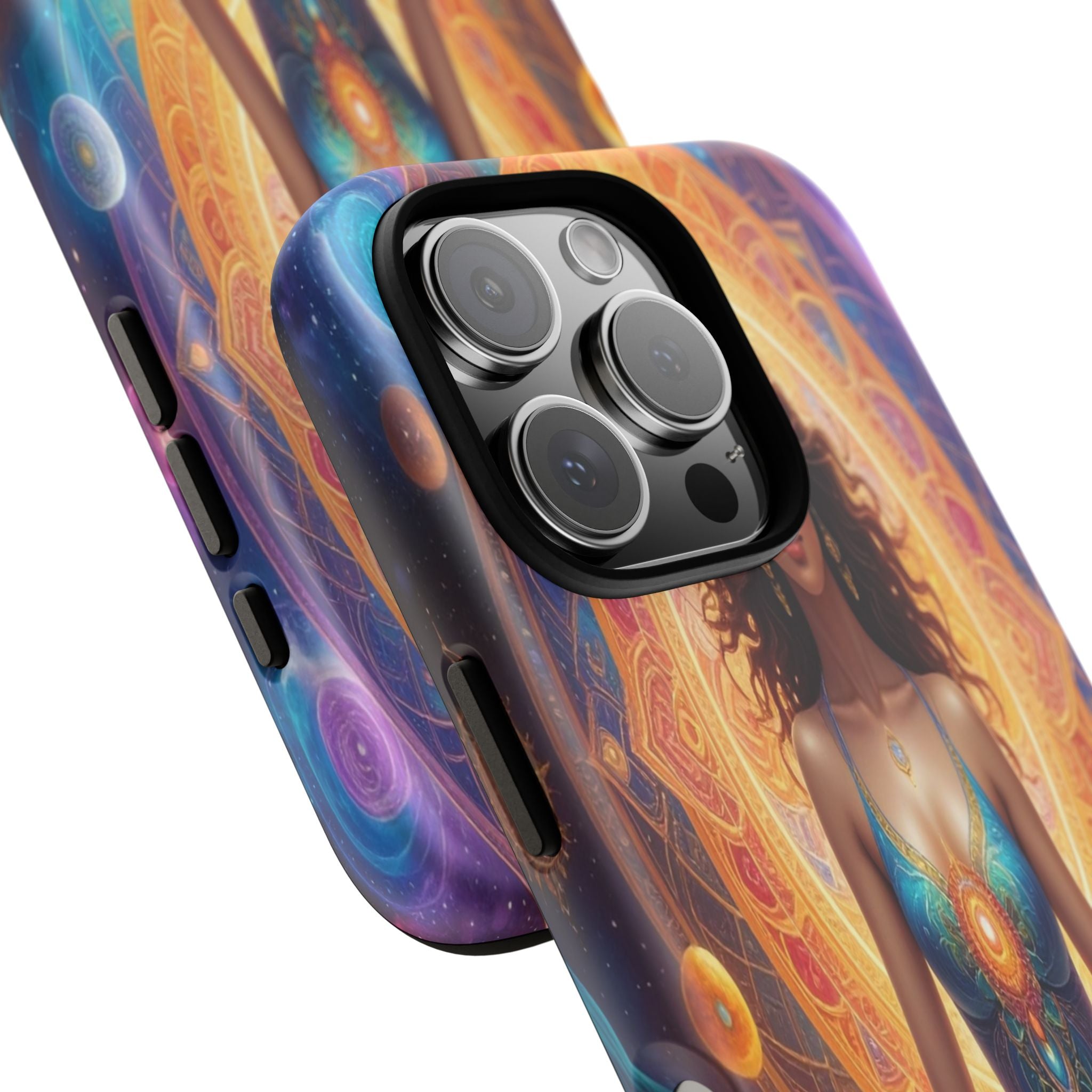 Cosmic Awakening: Spiritual Meditation Mandala, Celestial Energy Visualization - L’Art Suprême Phone Case