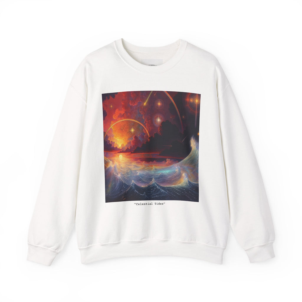 "Celestial Tides" – Cosmic Calm Crewneck