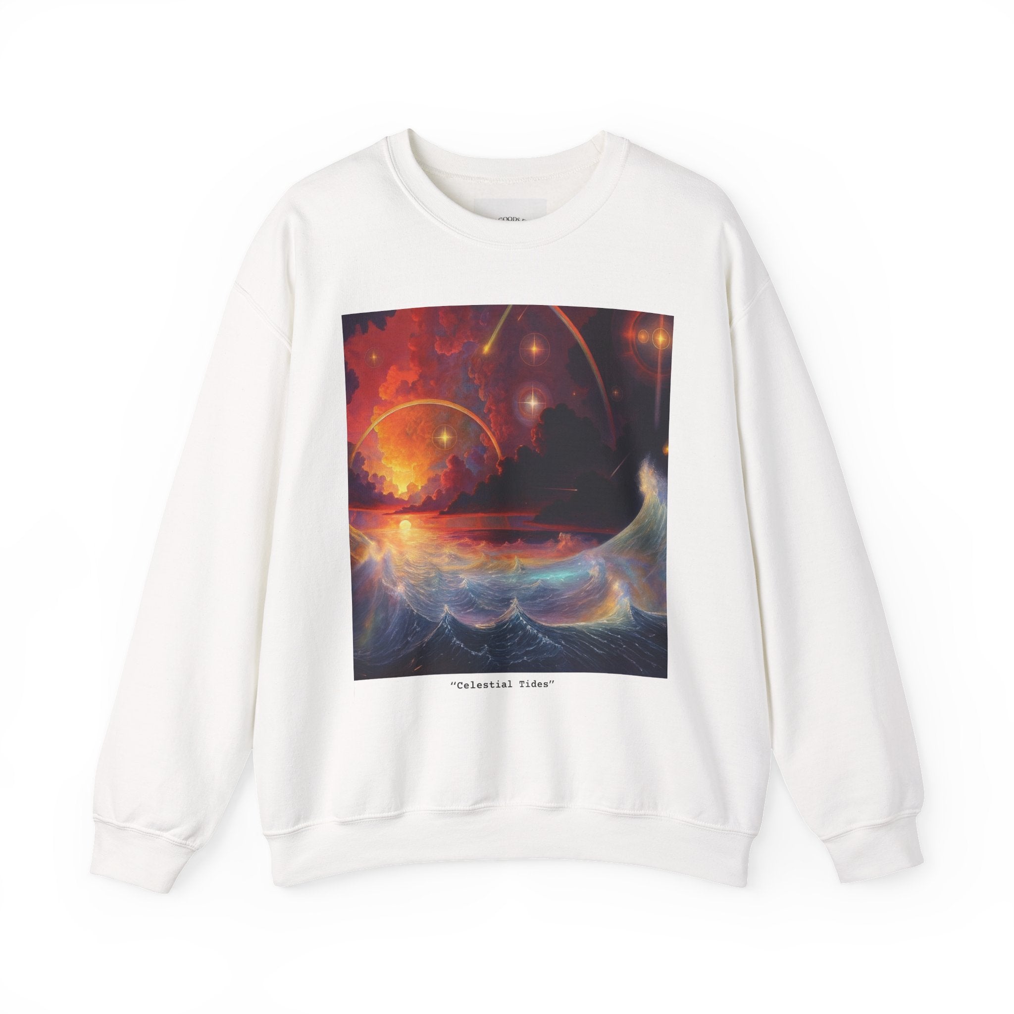 "Celestial Tides" – Cosmic Calm Crewneck