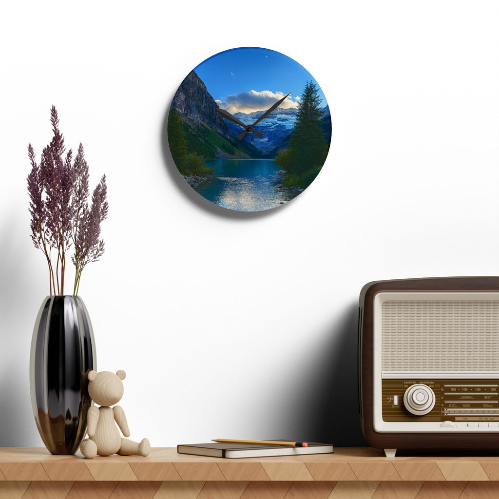 "Glacial Serenity" – Acrylic Wall Clock