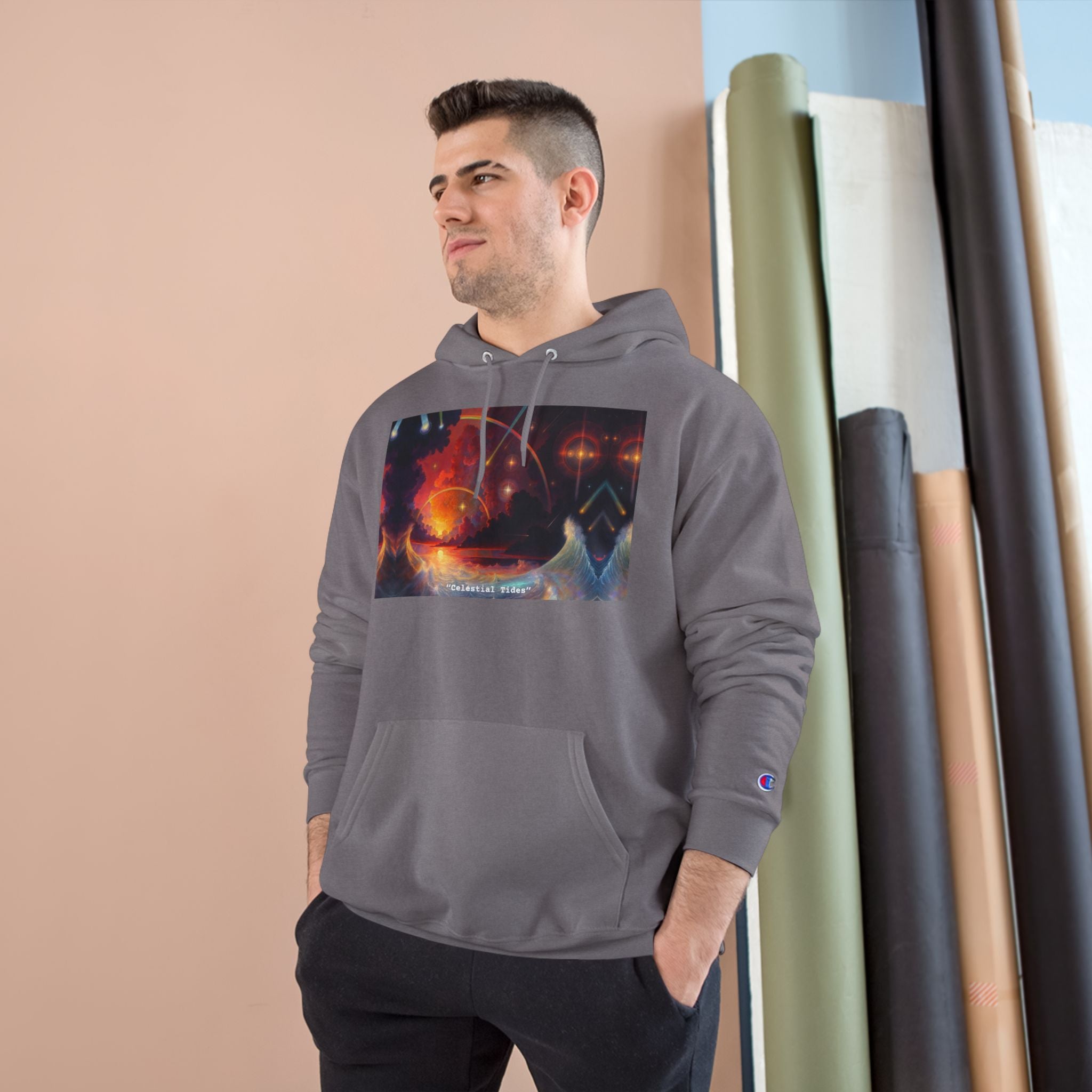 "Celestial Tides" – Champion Hoodie