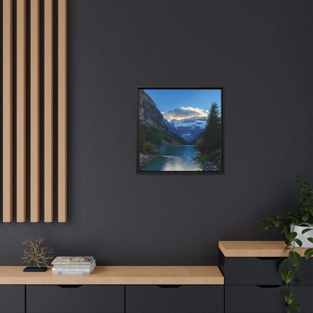 "Glacial Serenity" – Framed Canvas Print