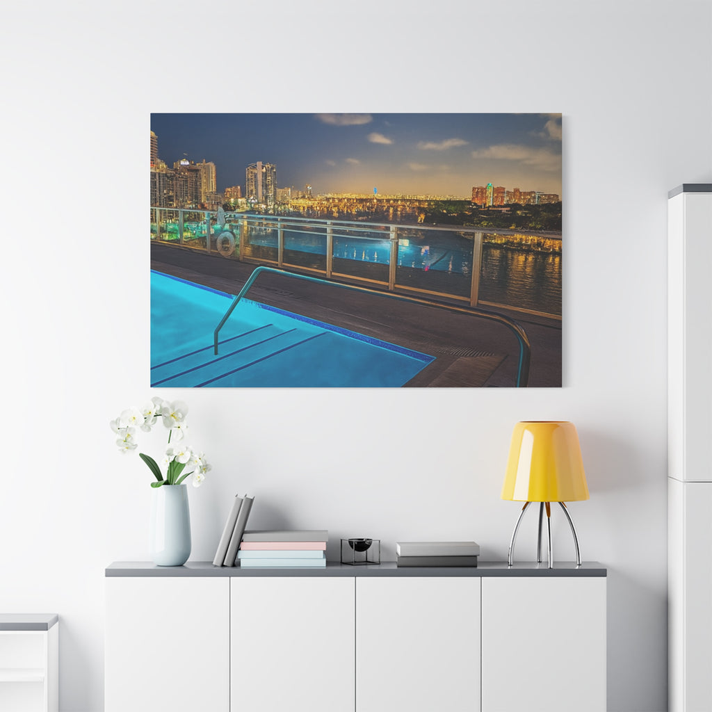 "Skyline Reflections" – Luxe Canvas Print