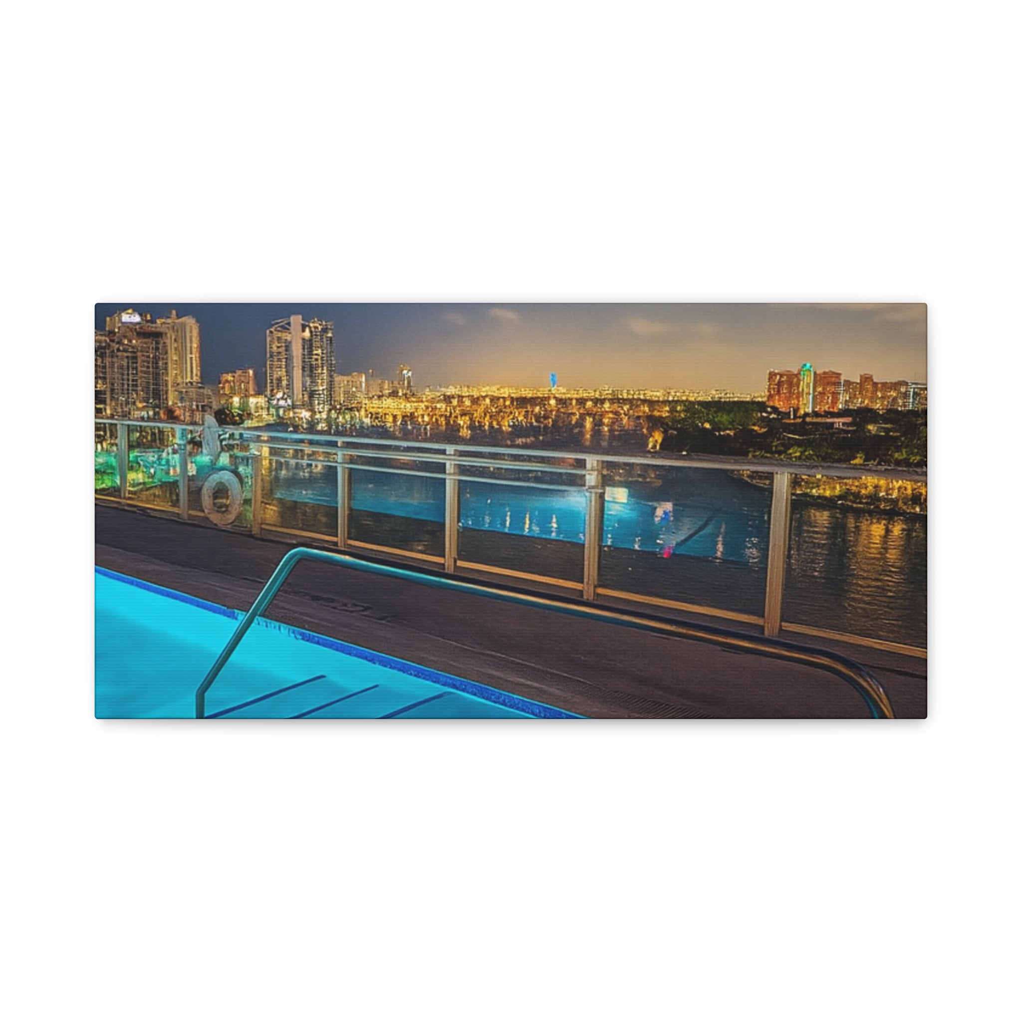 "Skyline Reflections" – Luxe Canvas Print