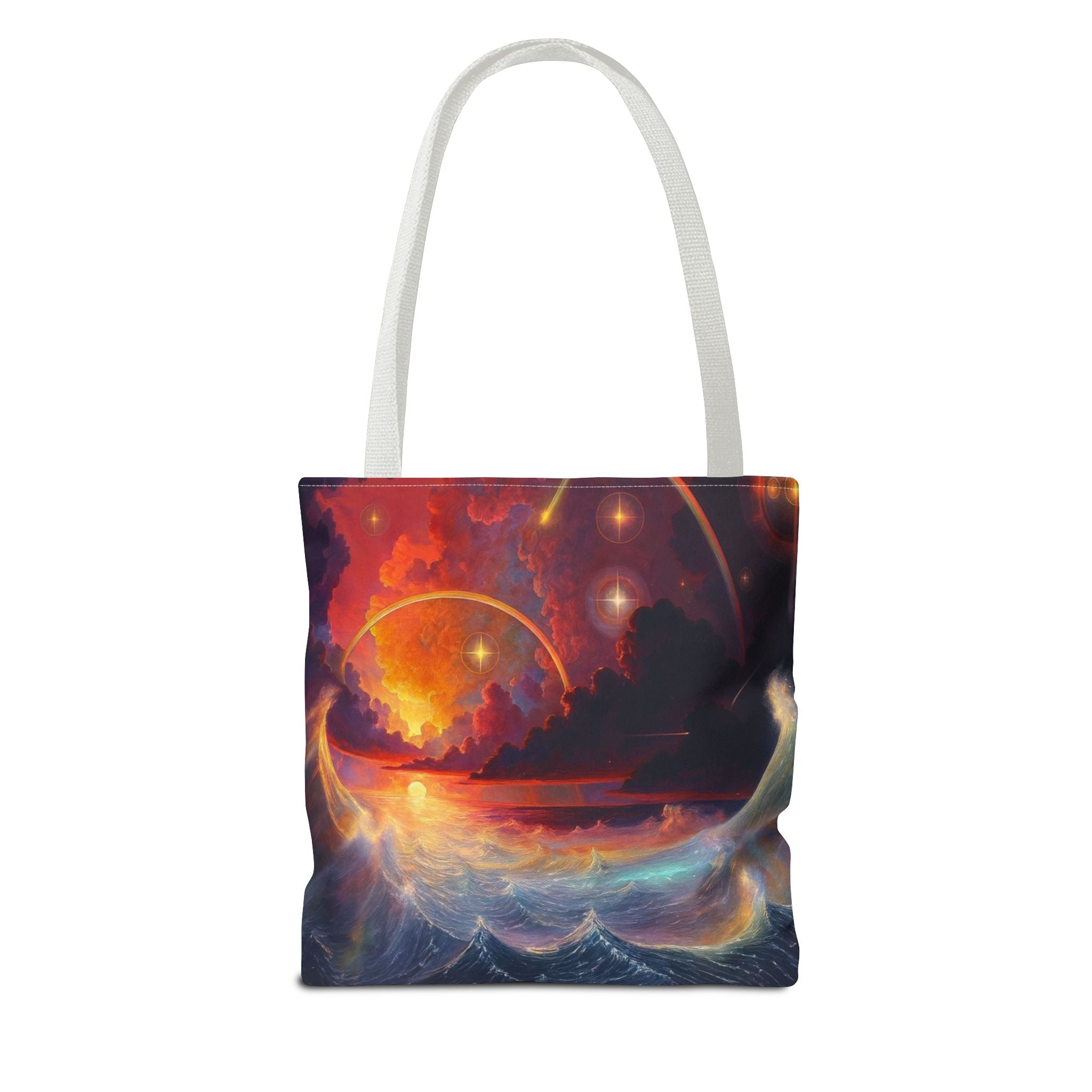 “Celestial Tides” – Cosmic Chaos x Ocean Calm Tote