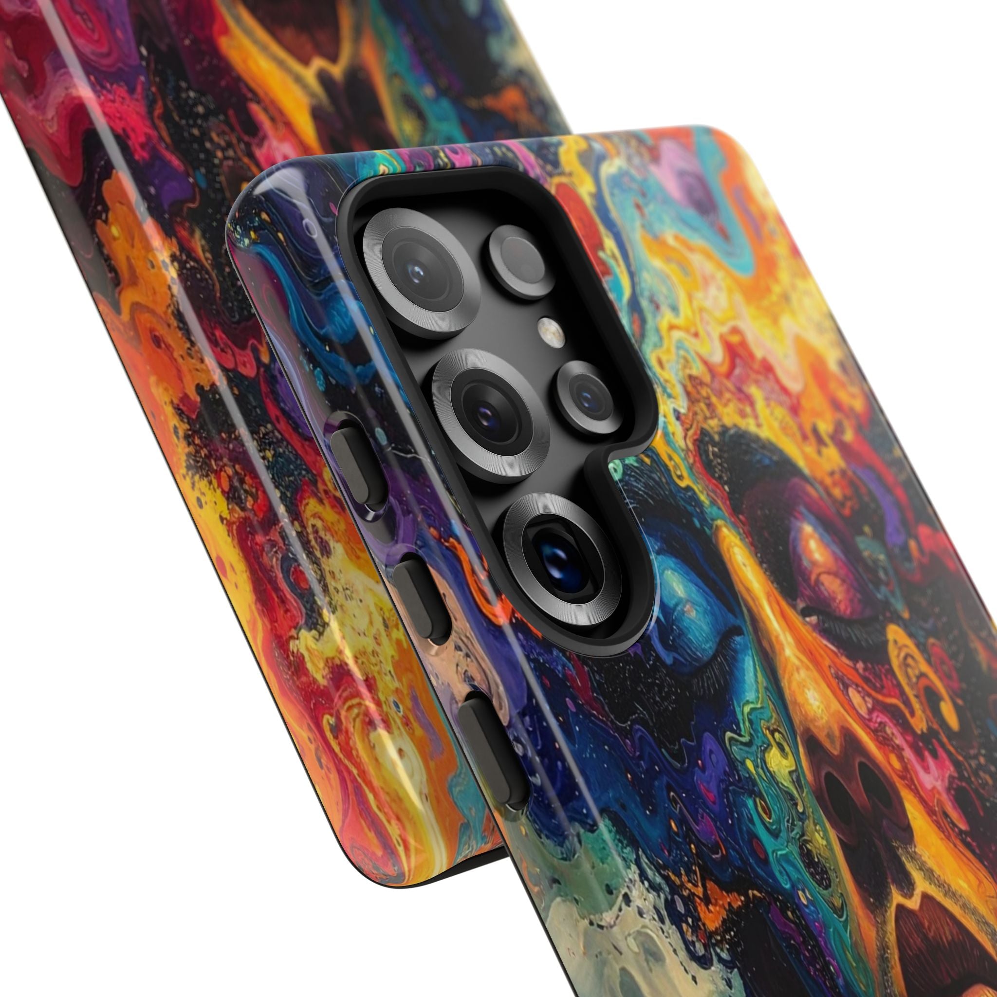 Psyche Unbound: Chromatic Consciousness, Digital Portrait Exploration - L’Art Suprême Phone Case