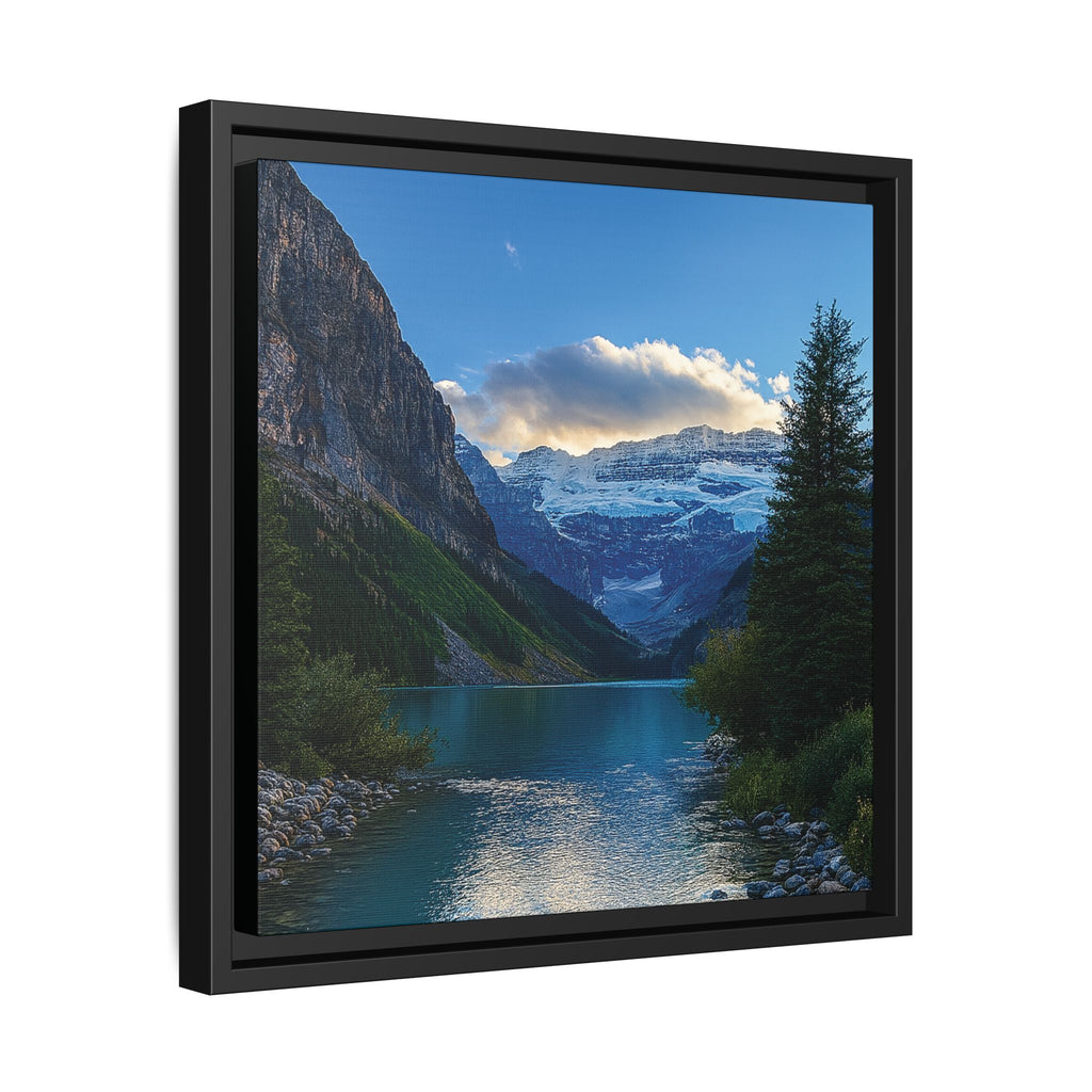"Glacial Serenity" – Framed Canvas Print