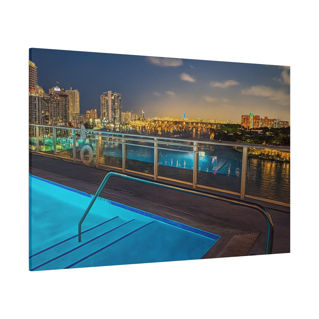 "Skyline Reflections" – Luxe Canvas Print
