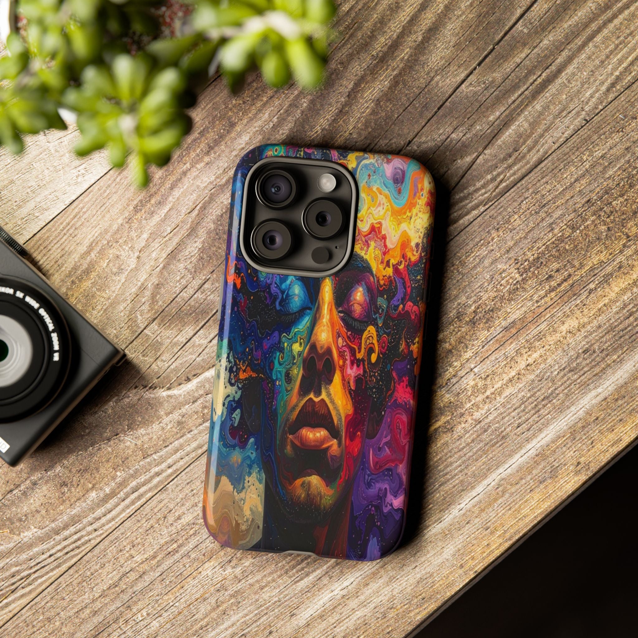 Psyche Unbound: Chromatic Consciousness, Digital Portrait Exploration - L’Art Suprême Phone Case