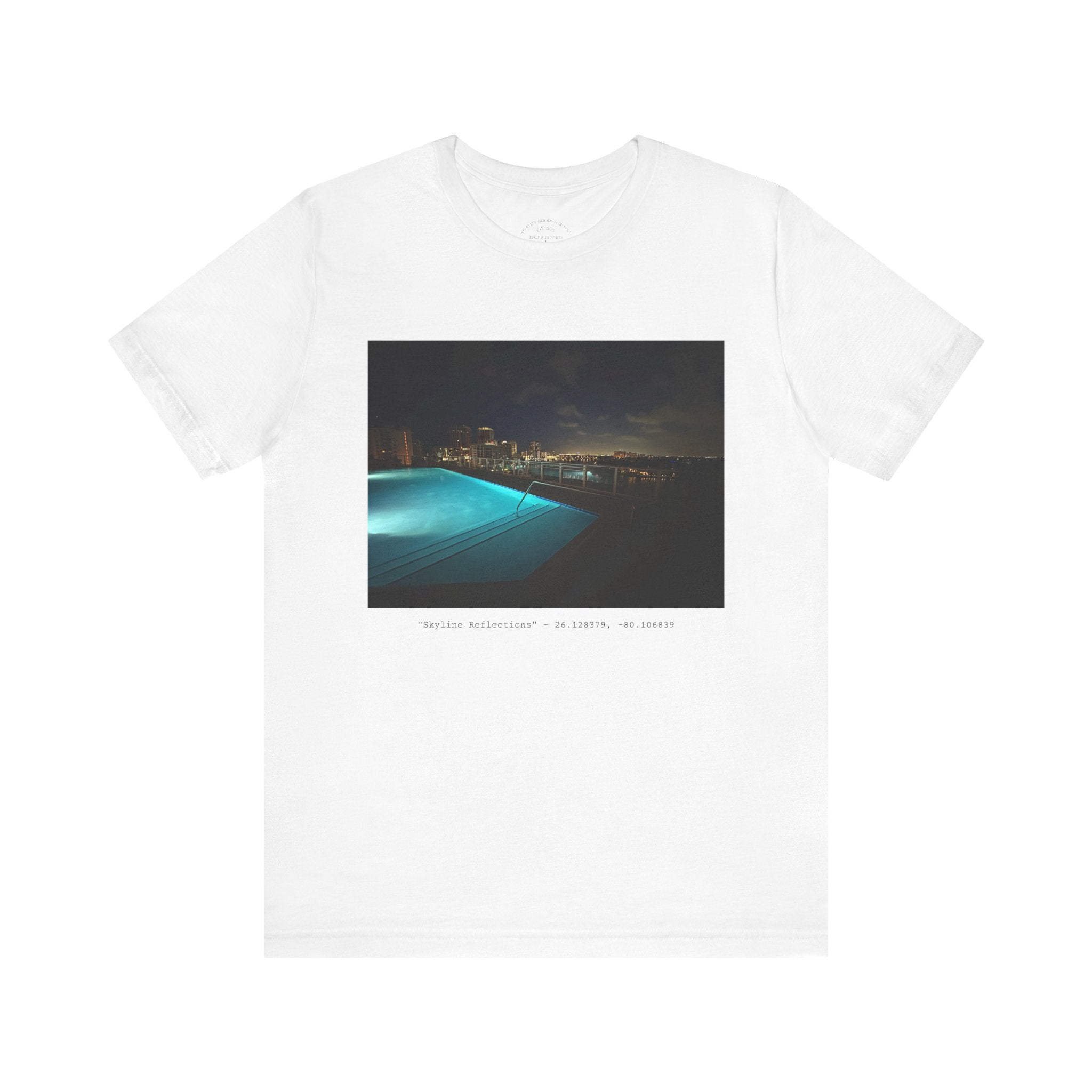"Skyline Reflections" - White or Black Luxe T-Shirt