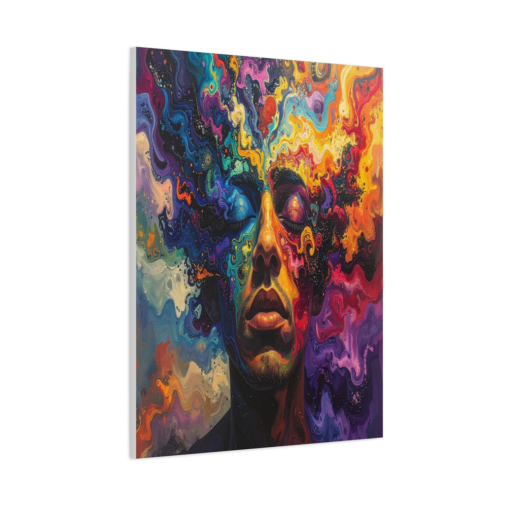 Consciousness Unfolding: Psychedelic Inner Landscape, Fluid Abstract Meditation - L’Art Suprême Canvas