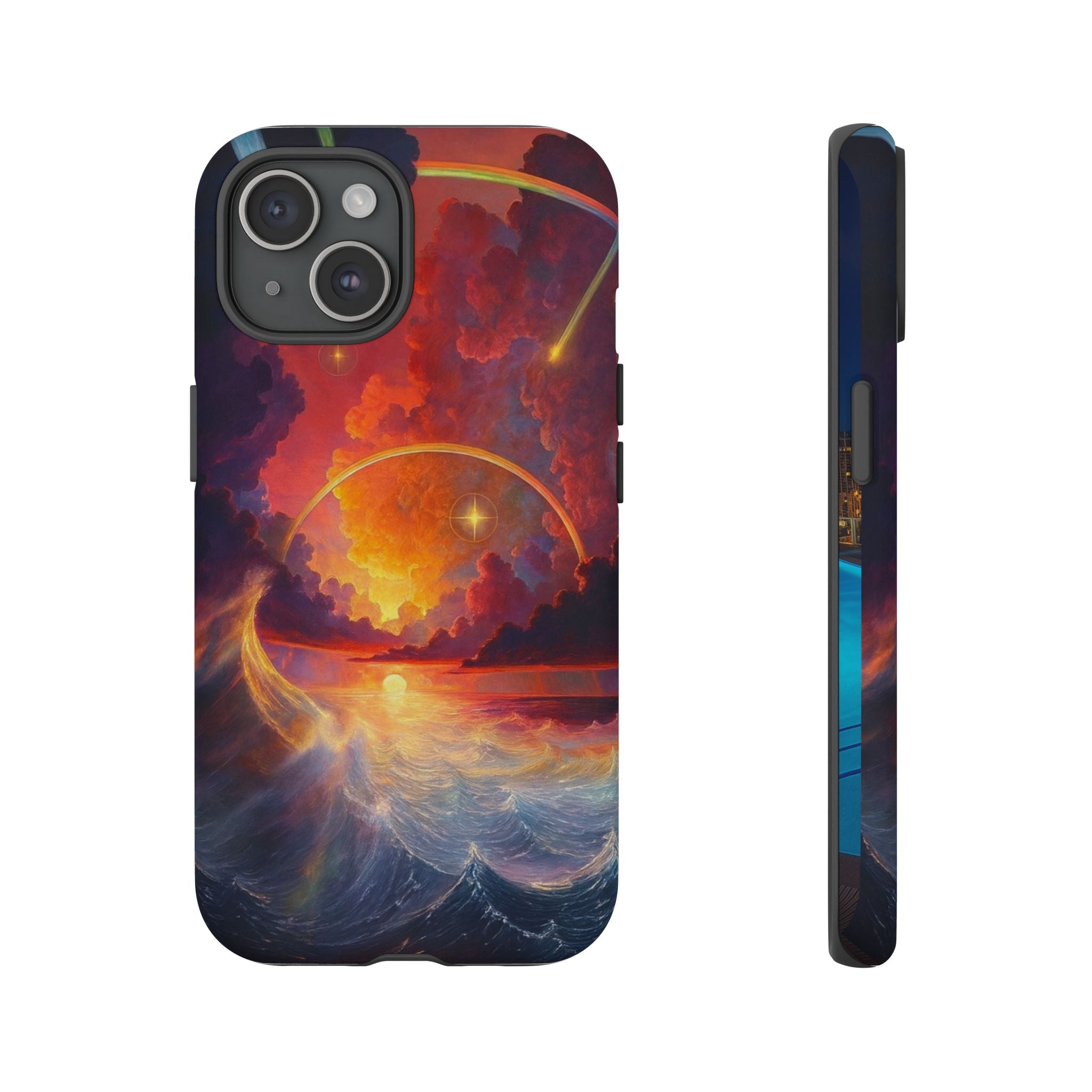 "Celestial Tides" – Printed Tough Phone Case