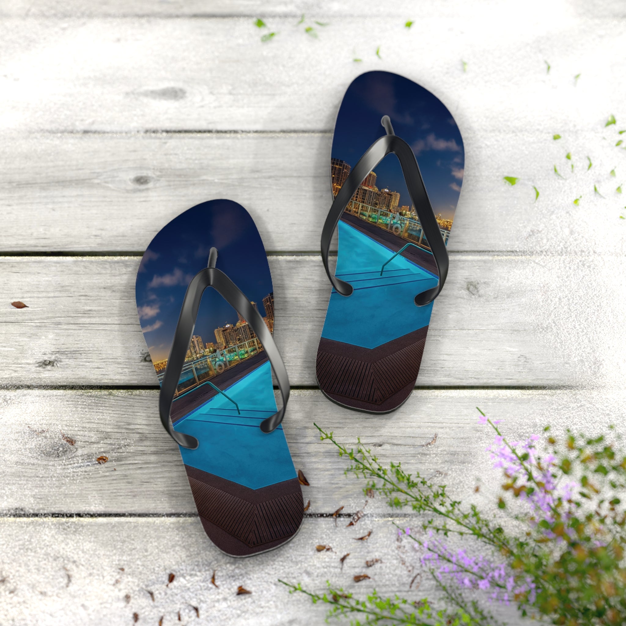“Skyline Reflections" – Premium Flip Flops