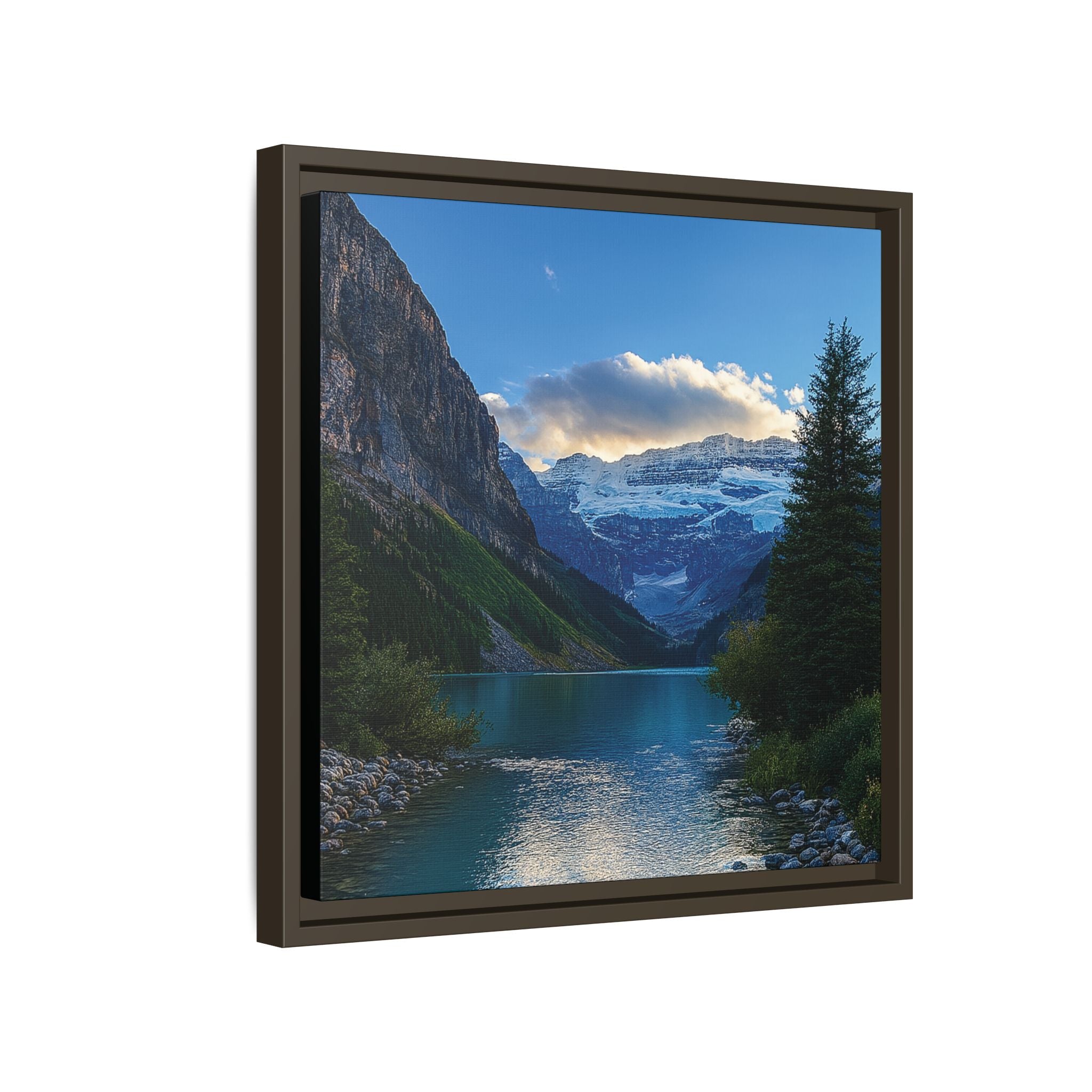 "Glacial Serenity" – Framed Canvas Print