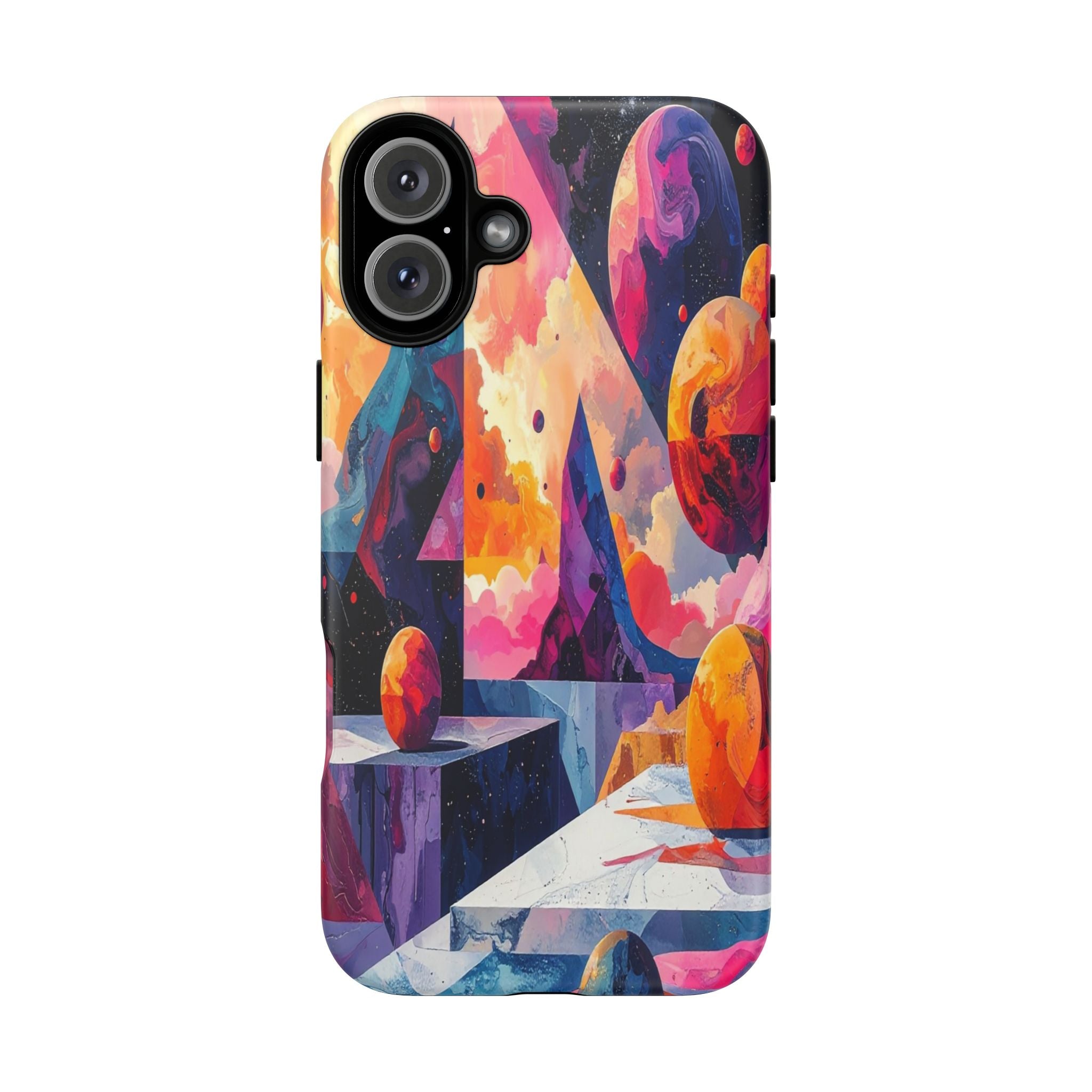 Cosmic Geometrica: Floating Spheres of Abstraction, Digital Dreamscape Dimensions - L’Art Suprême Phone Case