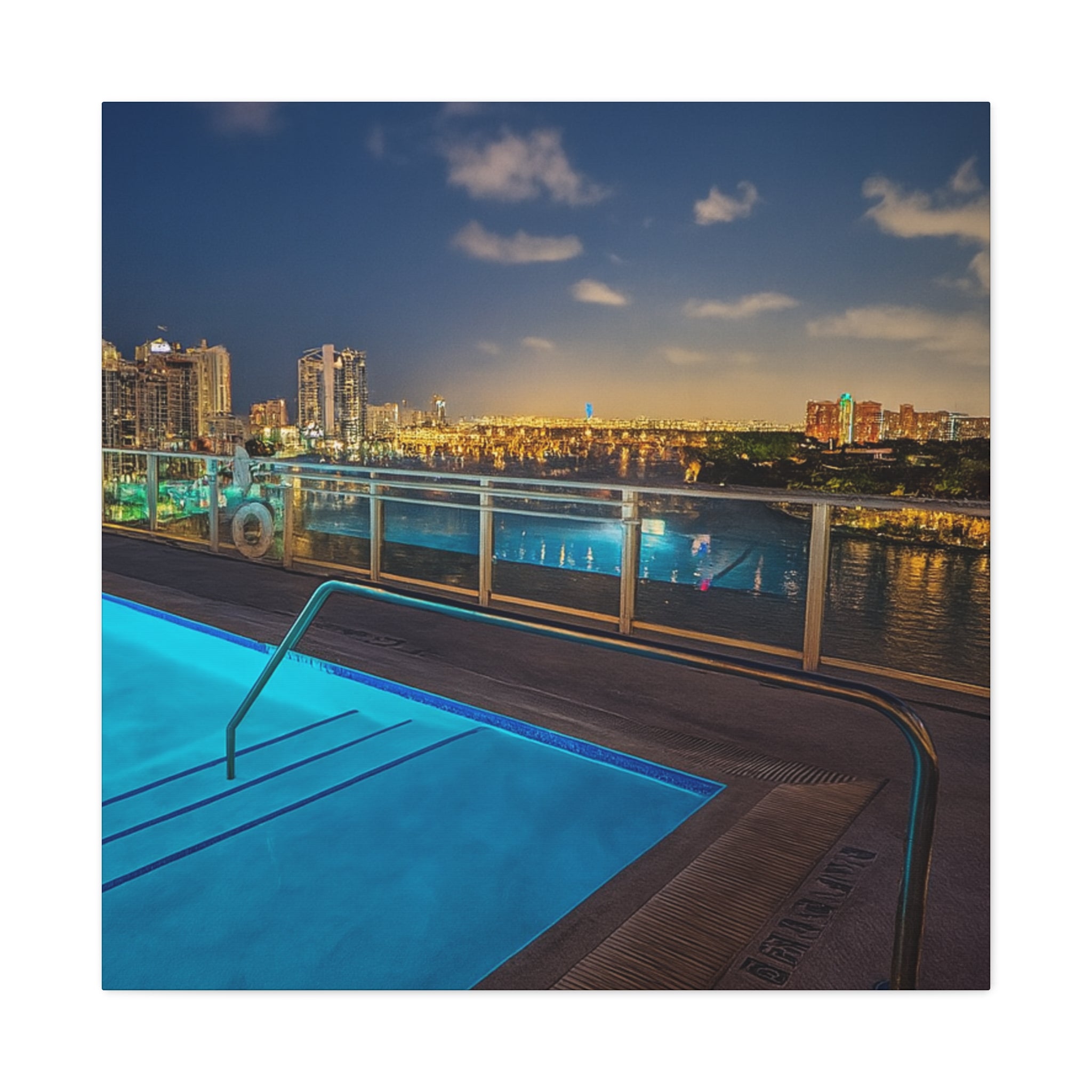 "Skyline Reflections" – Luxe Canvas Print