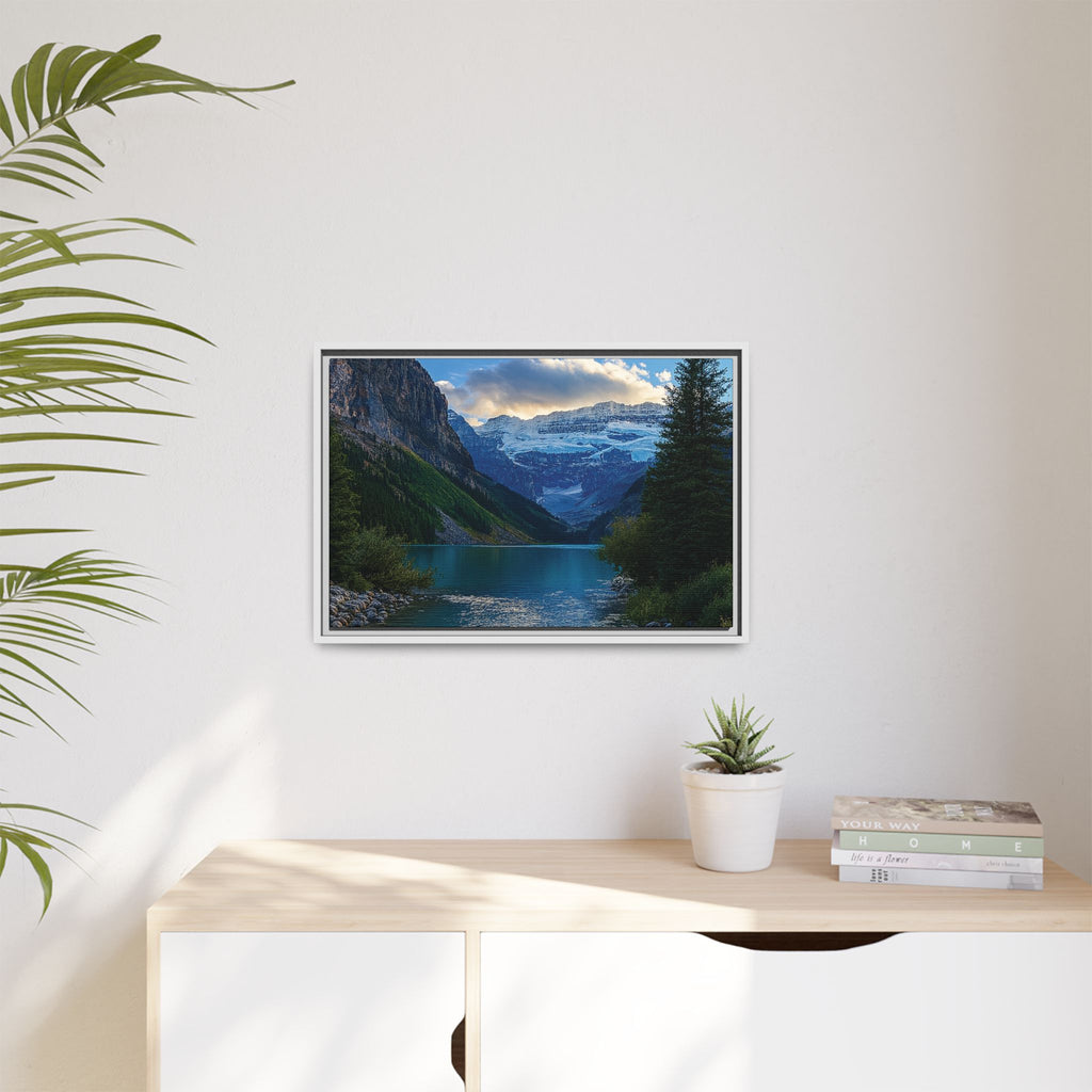 "Glacial Serenity" – Framed Canvas Print