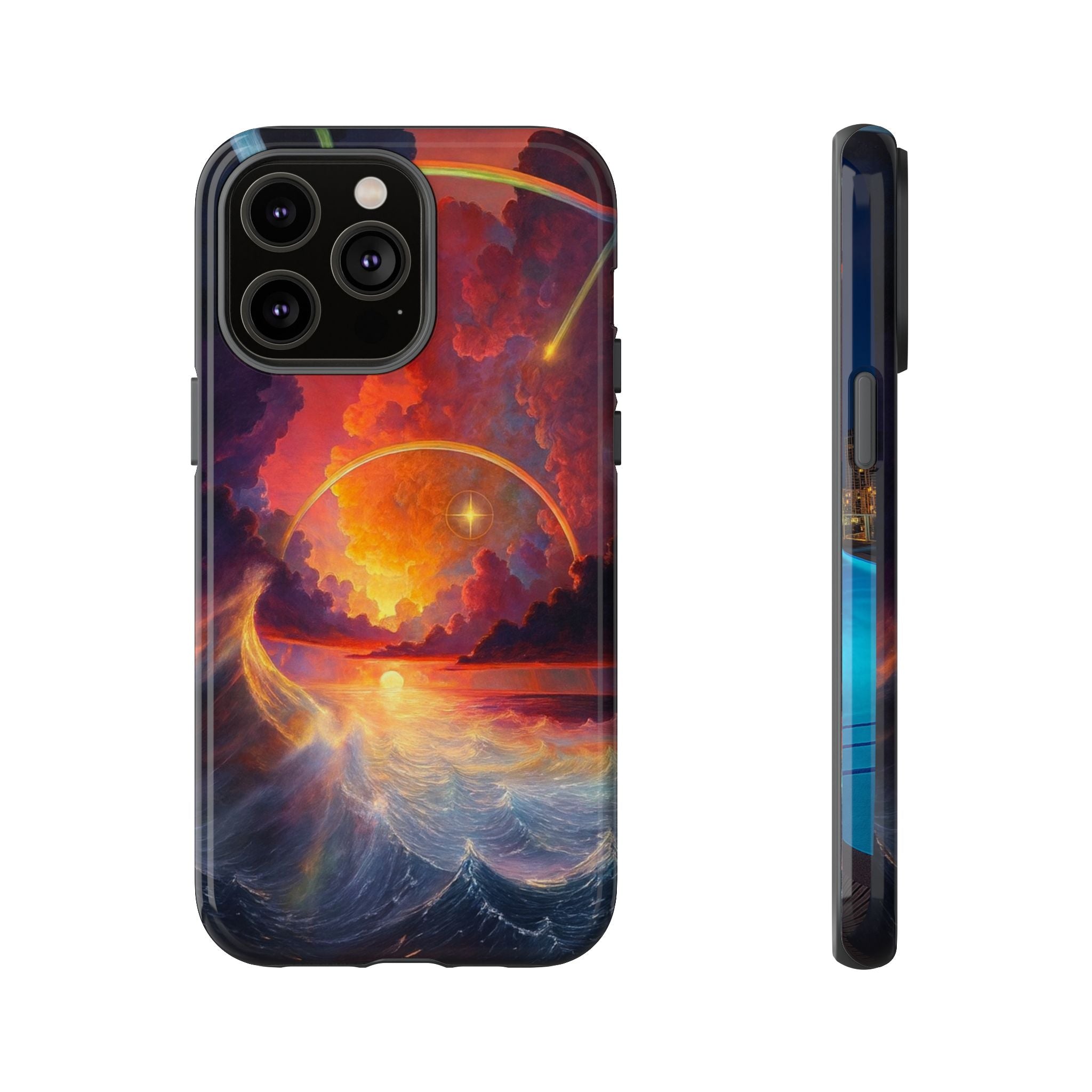 "Celestial Tides" – Printed Tough Phone Case