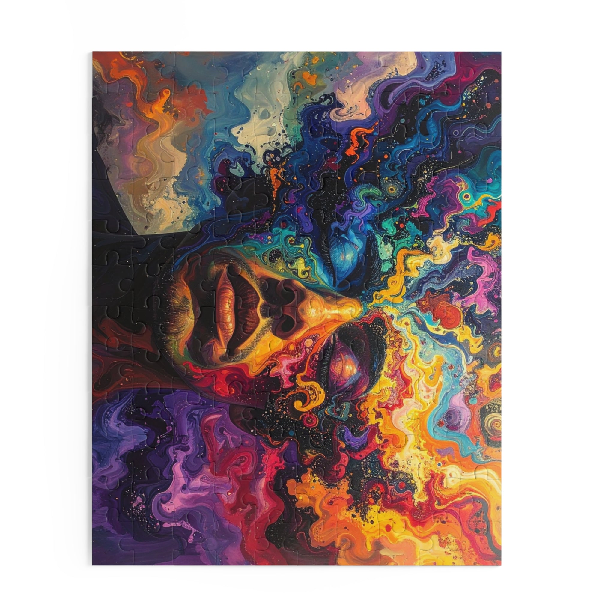 Cosmic Consciousness: Psychedelic Inner Landscape, Vibrant Abstract Expressionism -  L'Art Puzzle