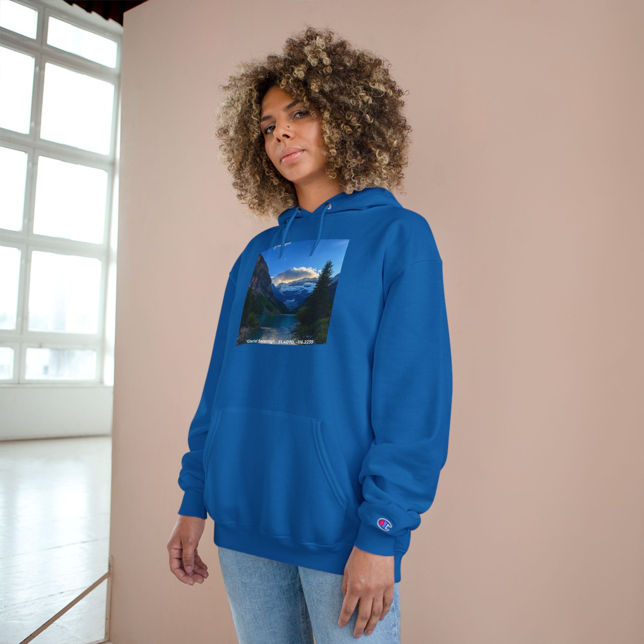 "Glacial Serenity" – Champion Hoodie