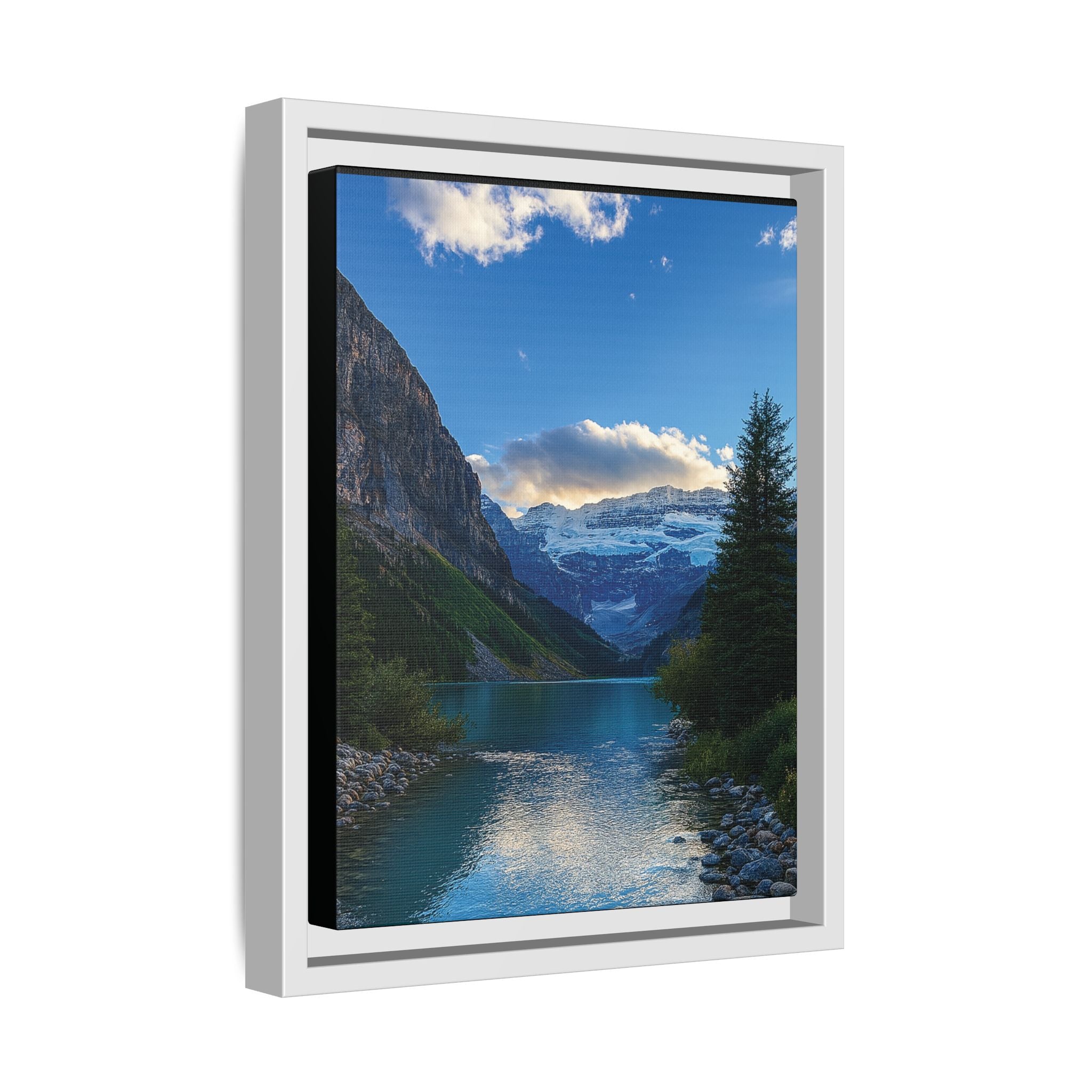 "Glacial Serenity" – Framed Canvas Print