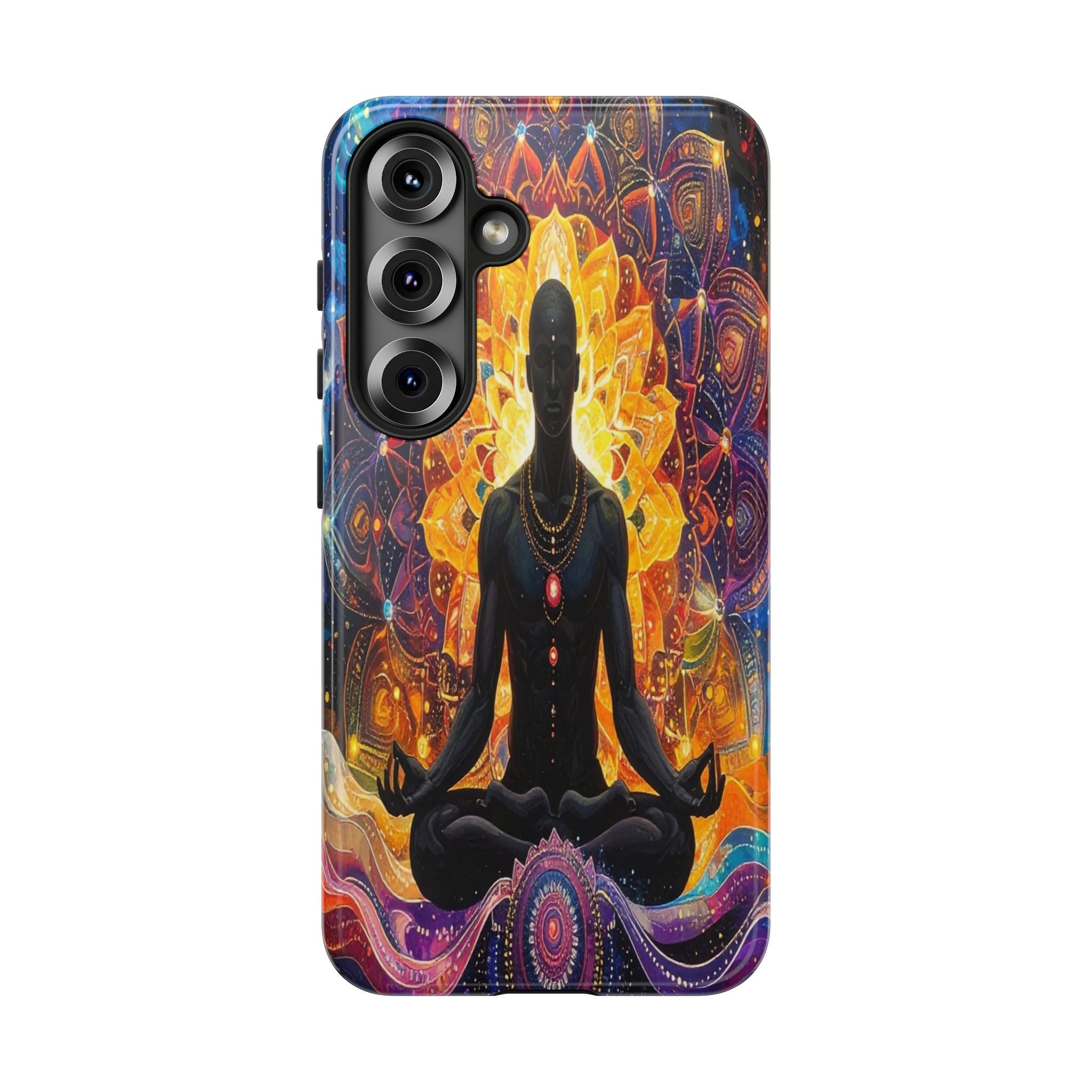 Cosmic Awakening: Spiritual Meditation Mandala, Chakra Energy Visualization - L’Art Suprême Phone Case