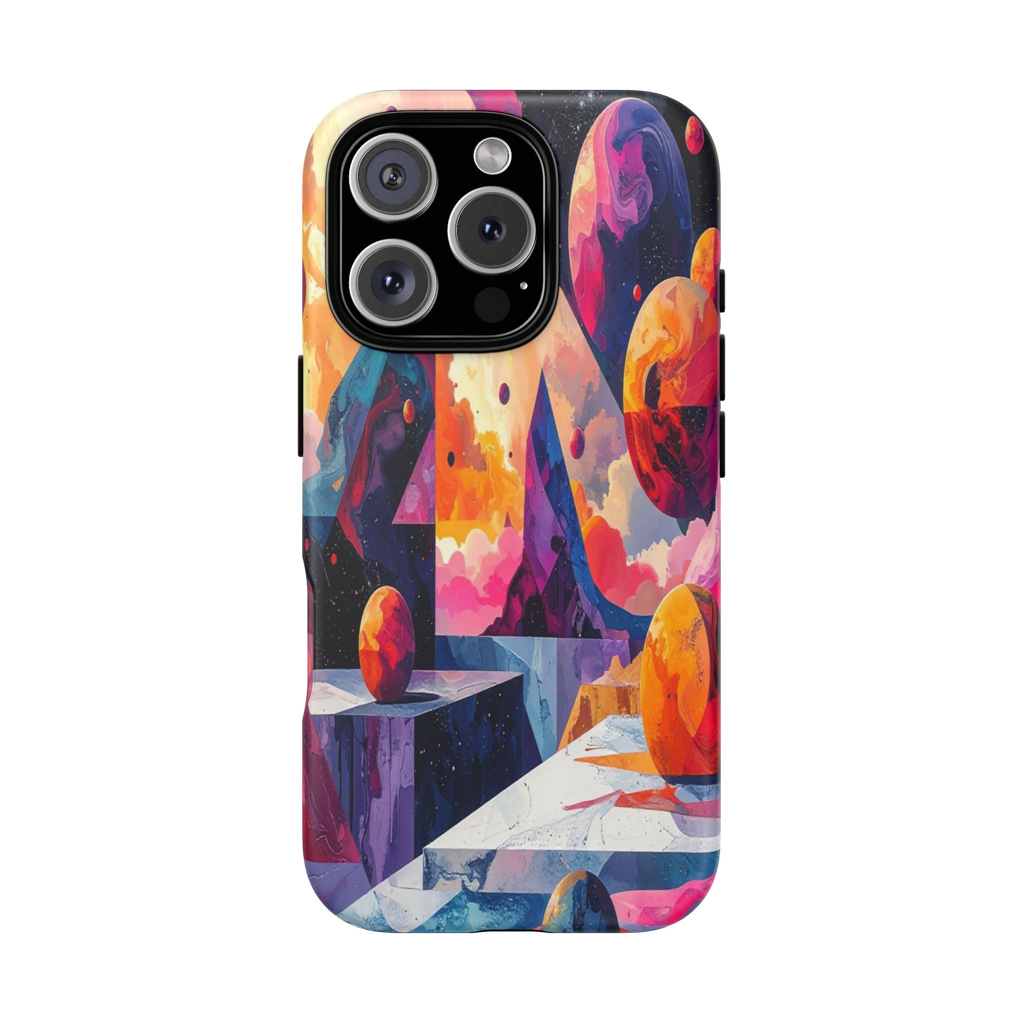 Cosmic Geometrica: Floating Spheres of Abstraction, Digital Dreamscape Dimensions - L’Art Suprême Phone Case