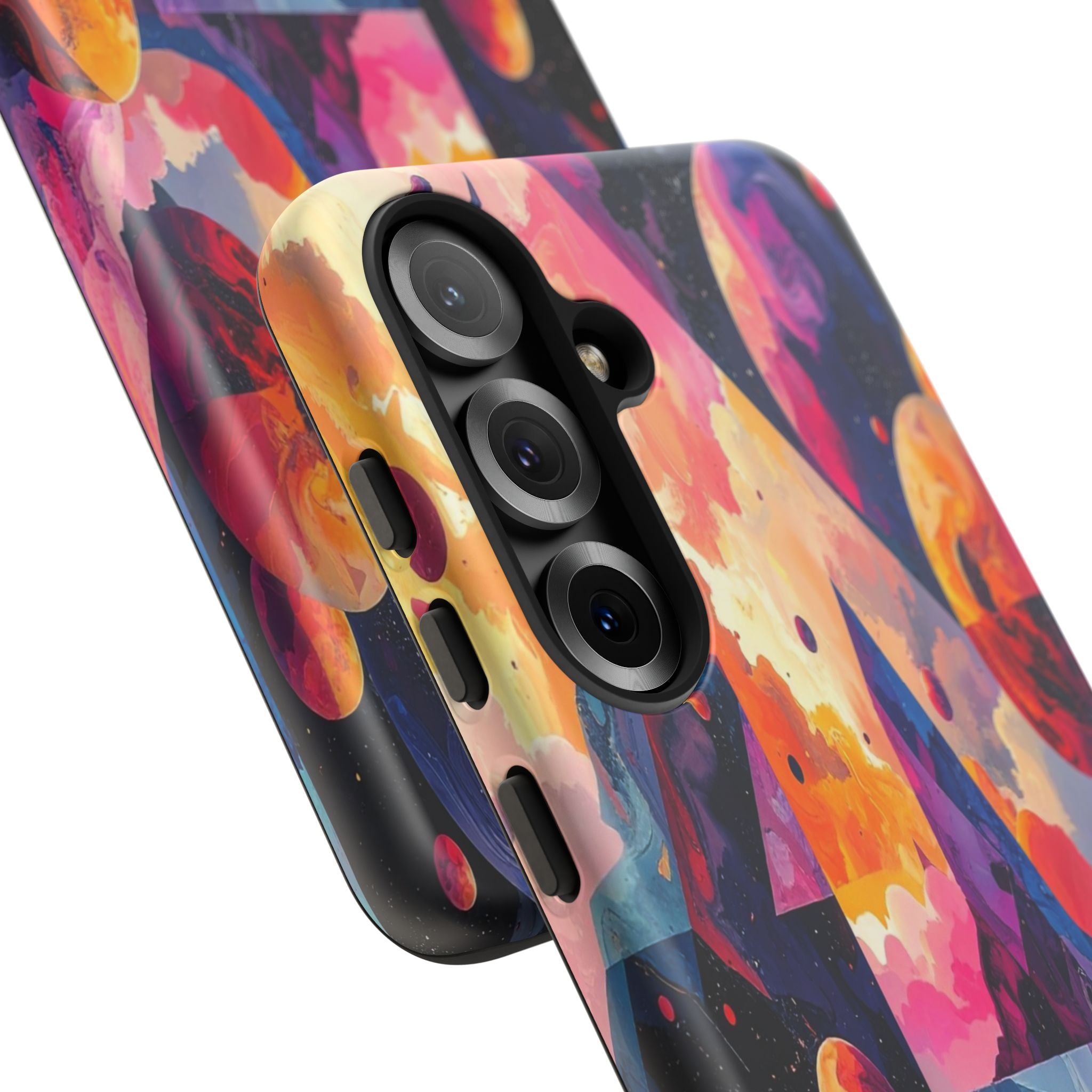 Cosmic Geometrica: Floating Spheres of Abstraction, Digital Dreamscape Dimensions - L’Art Suprême Phone Case