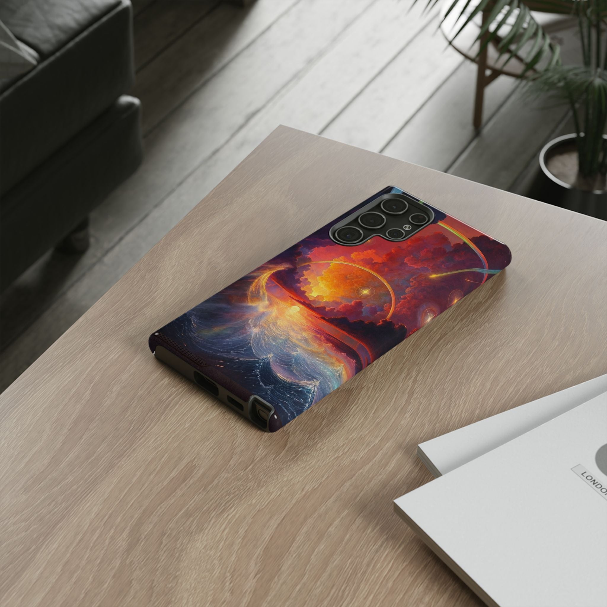 "Celestial Tides" – Printed Tough Phone Case
