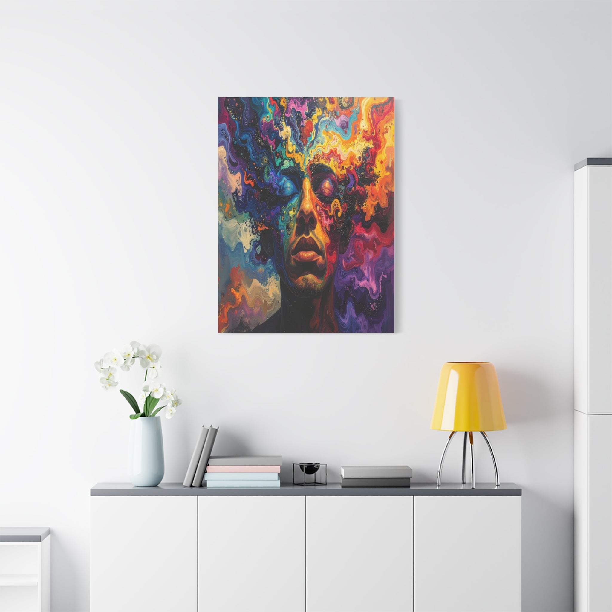 Consciousness Unfolding: Psychedelic Inner Landscape, Fluid Abstract Meditation - L’Art Suprême Canvas