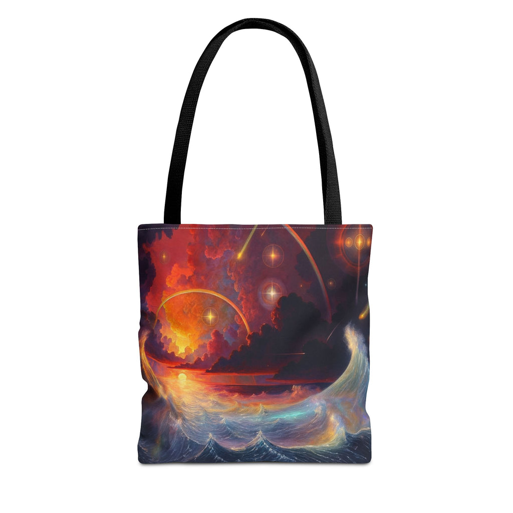 “Celestial Tides” – Cosmic Chaos x Ocean Calm Tote