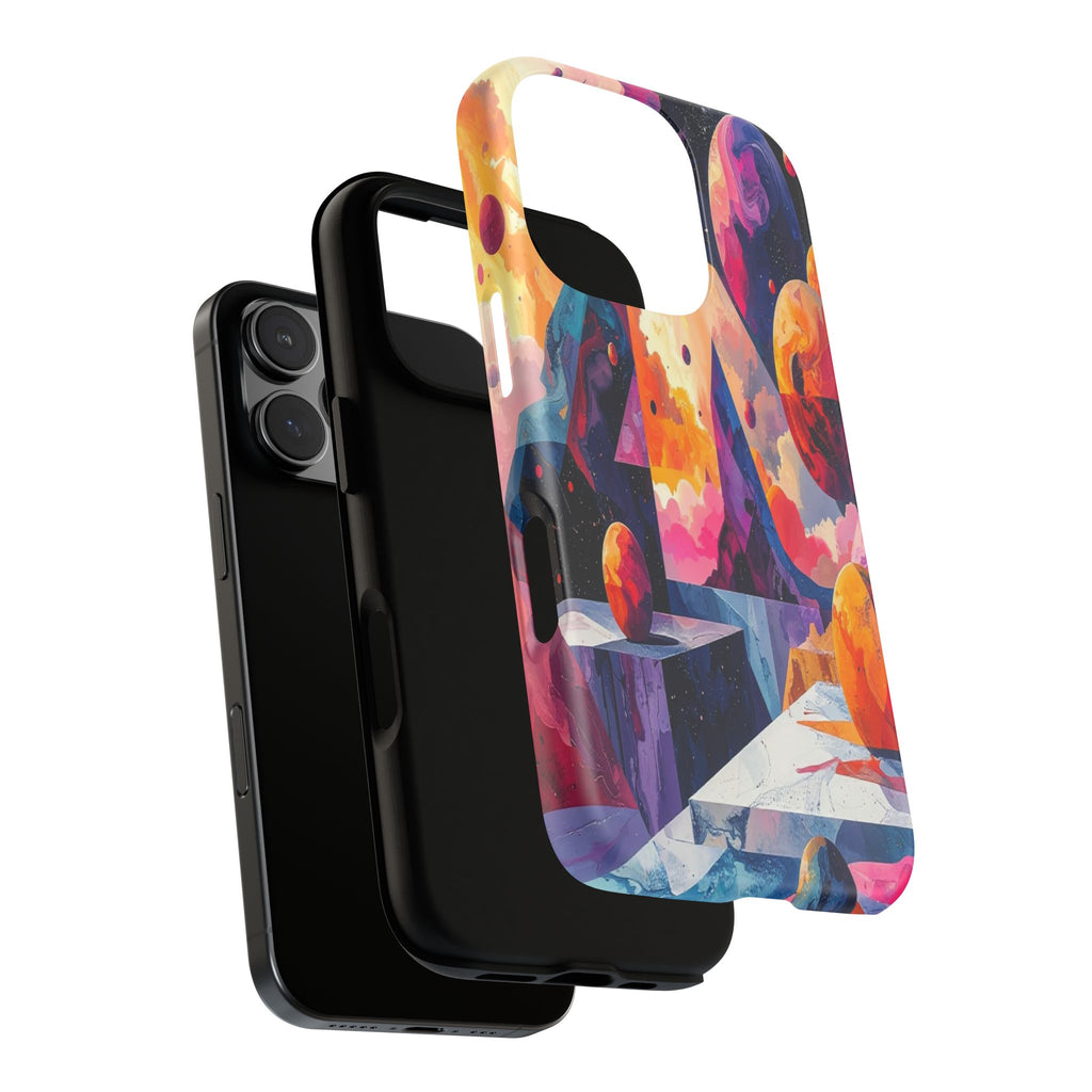 Cosmic Geometrica: Floating Spheres of Abstraction, Digital Dreamscape Dimensions - L’Art Suprême Phone Case