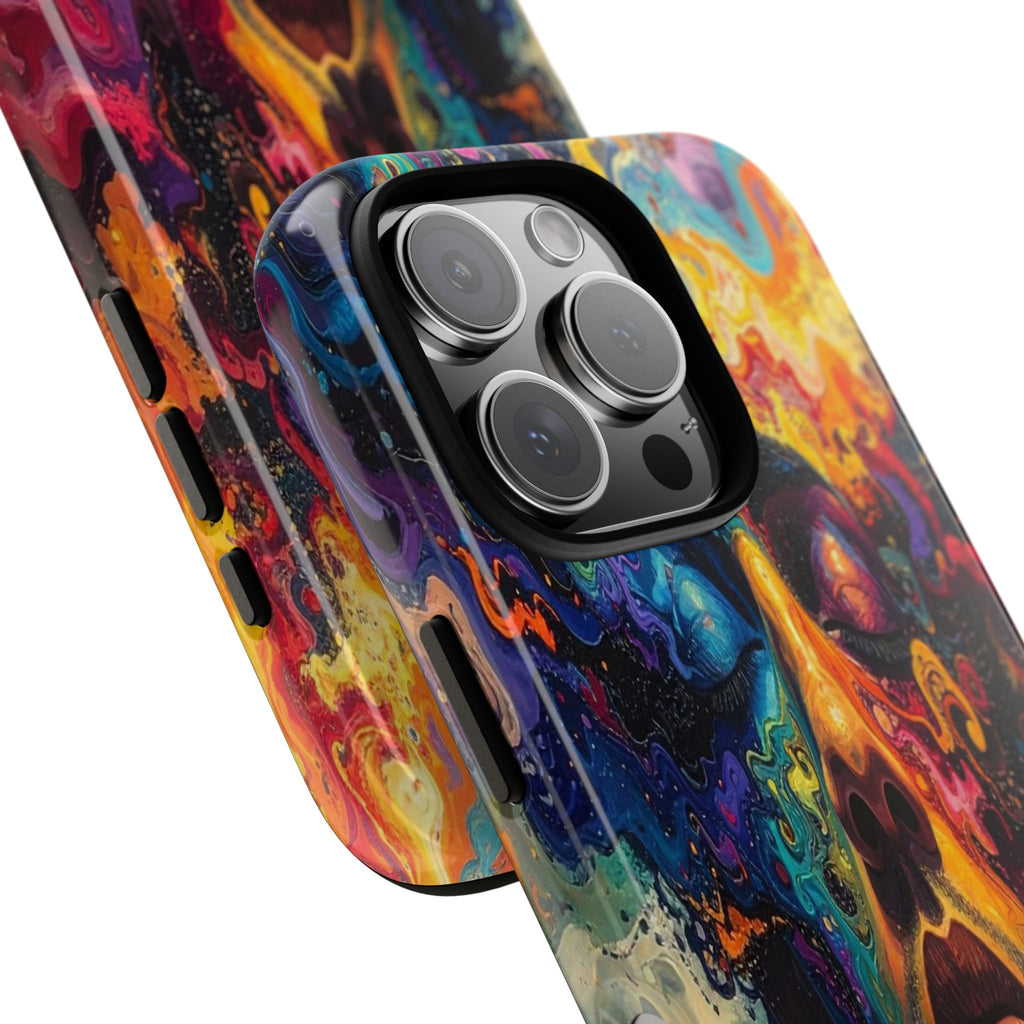 Psyche Unbound: Chromatic Consciousness, Digital Portrait Exploration - L’Art Suprême Phone Case