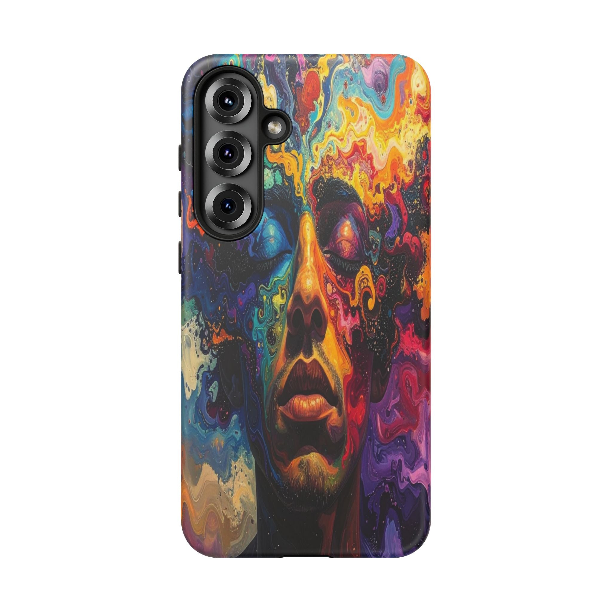 Psyche Unbound: Chromatic Consciousness, Digital Portrait Exploration - L’Art Suprême Phone Case