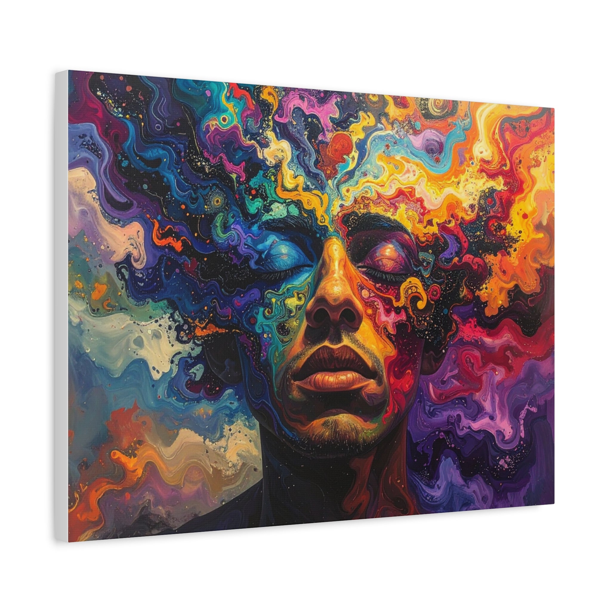Consciousness Unfolding: Psychedelic Inner Landscape, Fluid Abstract Meditation - L’Art Suprême Canvas