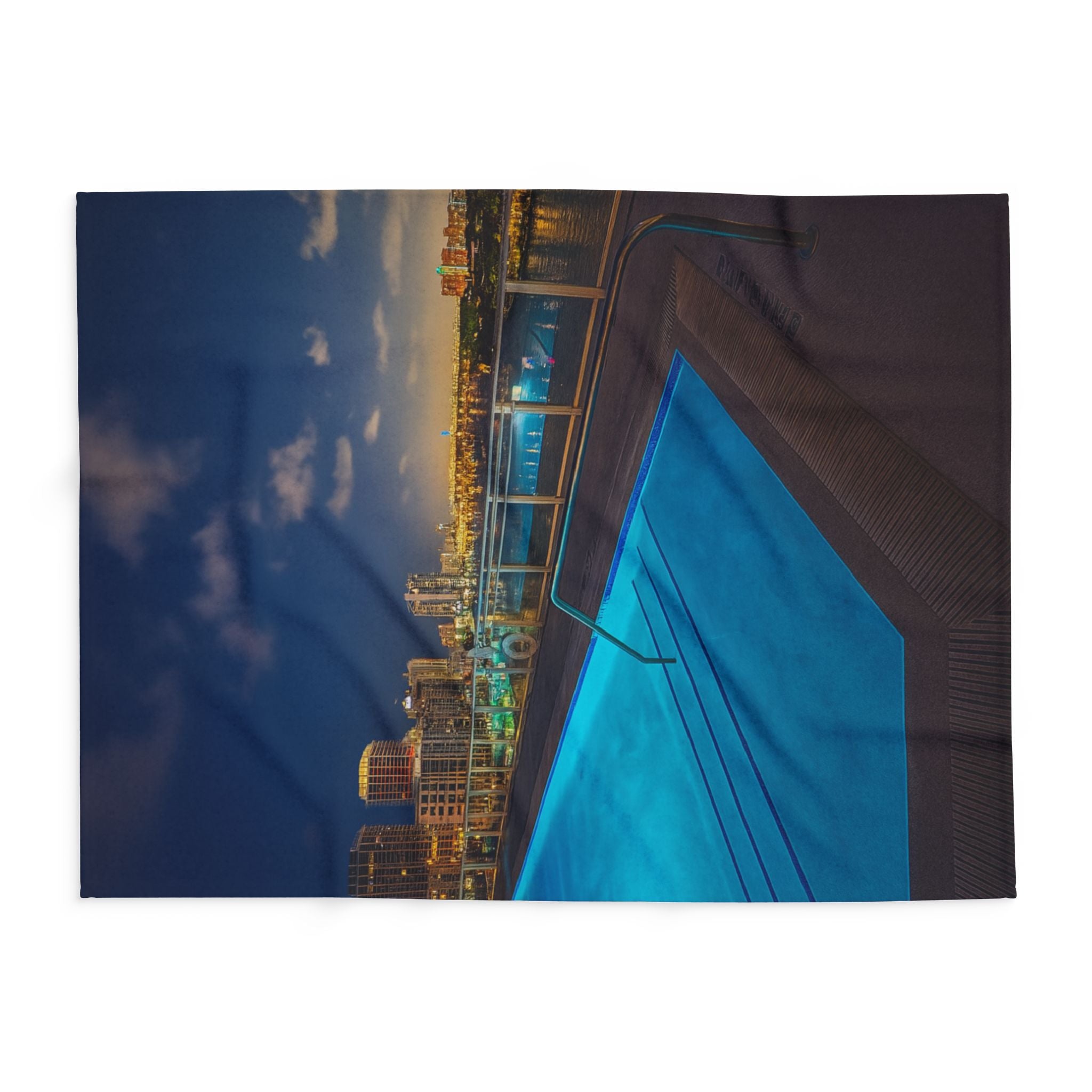“Skyline Reflections” - Printed Fleece Blanket
