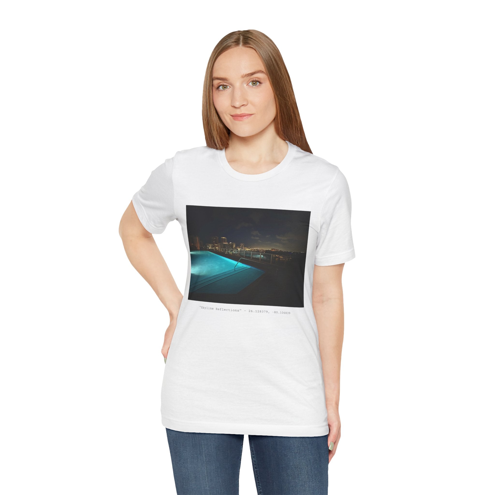 "Skyline Reflections" - White or Black Luxe T-Shirt