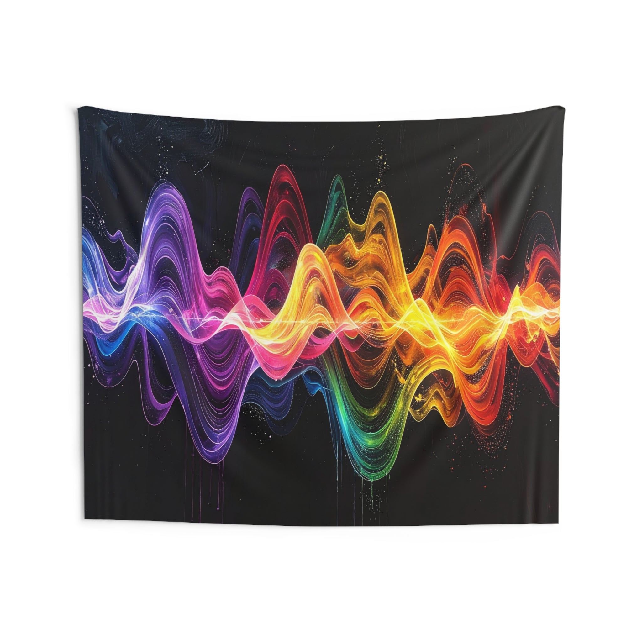 Quantum Symphony: Digital Wave Visualization, Spectrum of Energy - L'Art Tapestry