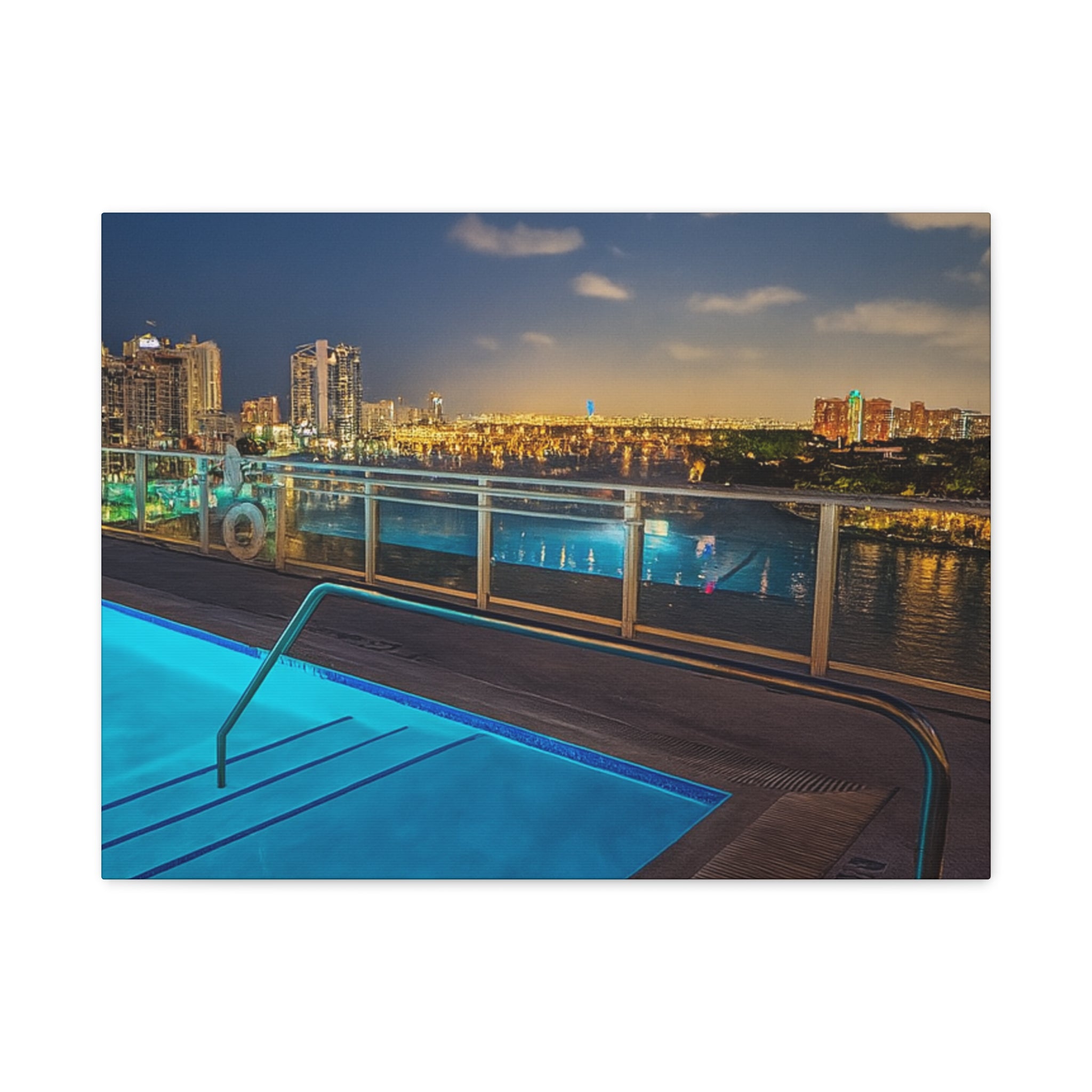"Skyline Reflections" – Luxe Canvas Print