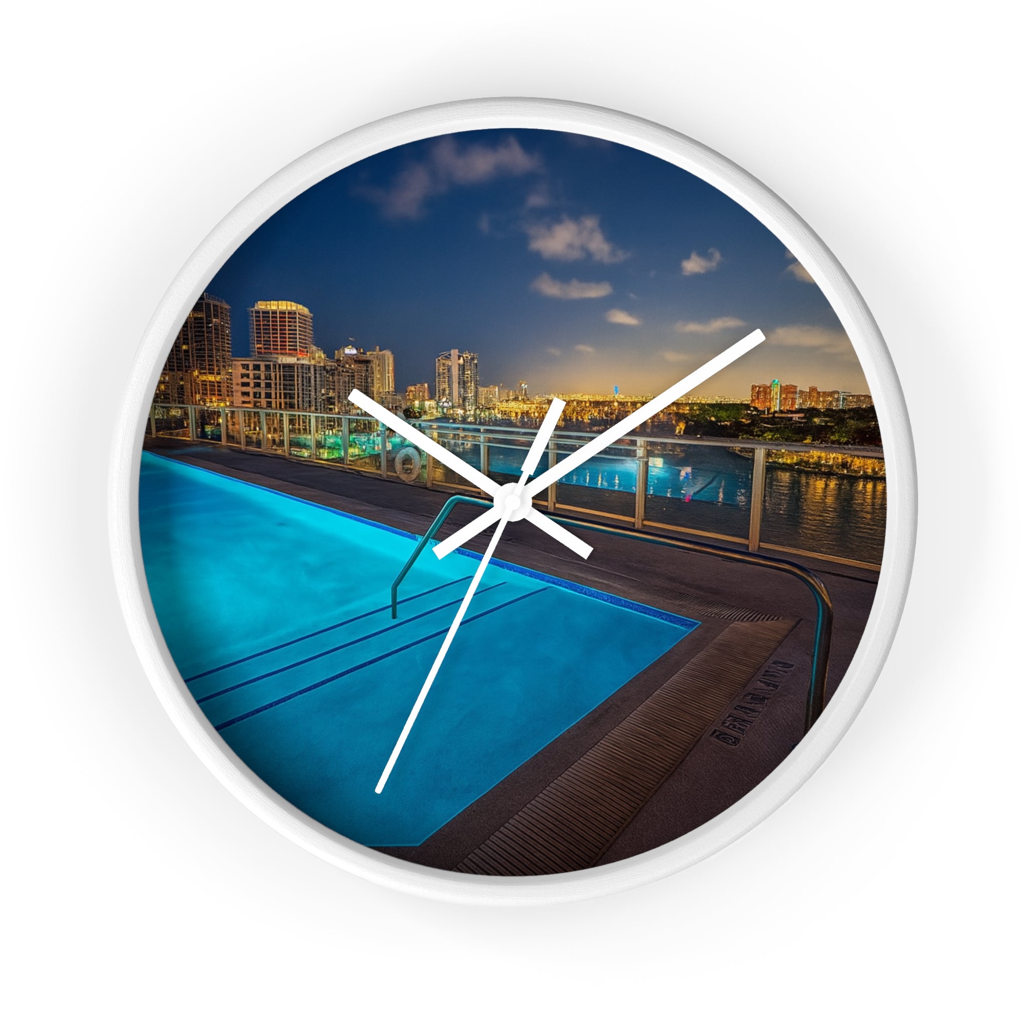 “Skyline Reflections" – Art Wall Clock