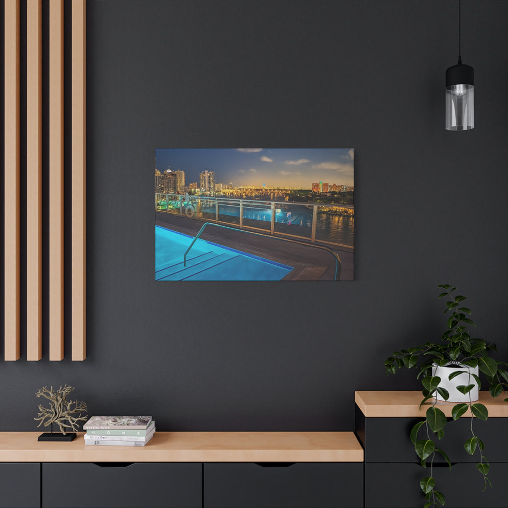 "Skyline Reflections" – Luxe Canvas Print
