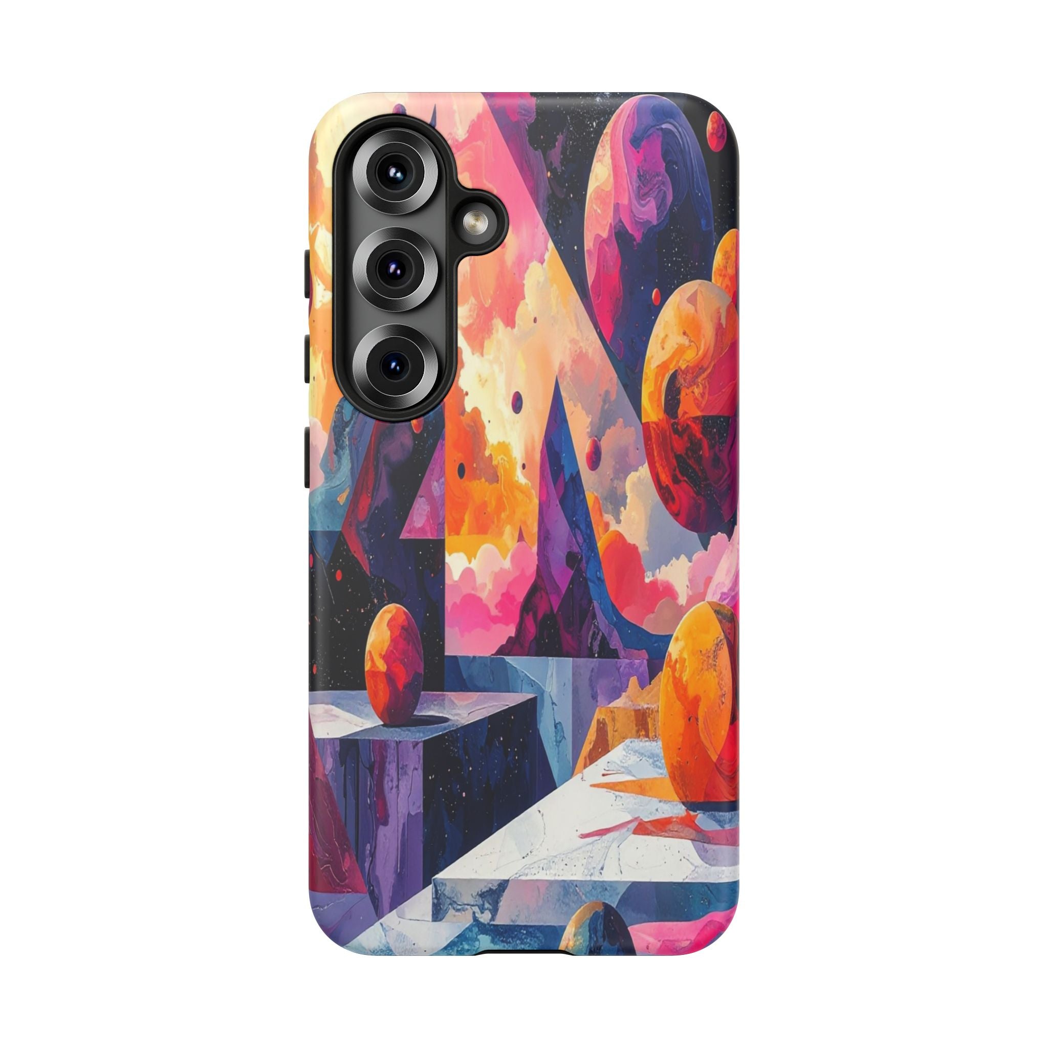 Cosmic Geometrica: Floating Spheres of Abstraction, Digital Dreamscape Dimensions - L’Art Suprême Phone Case